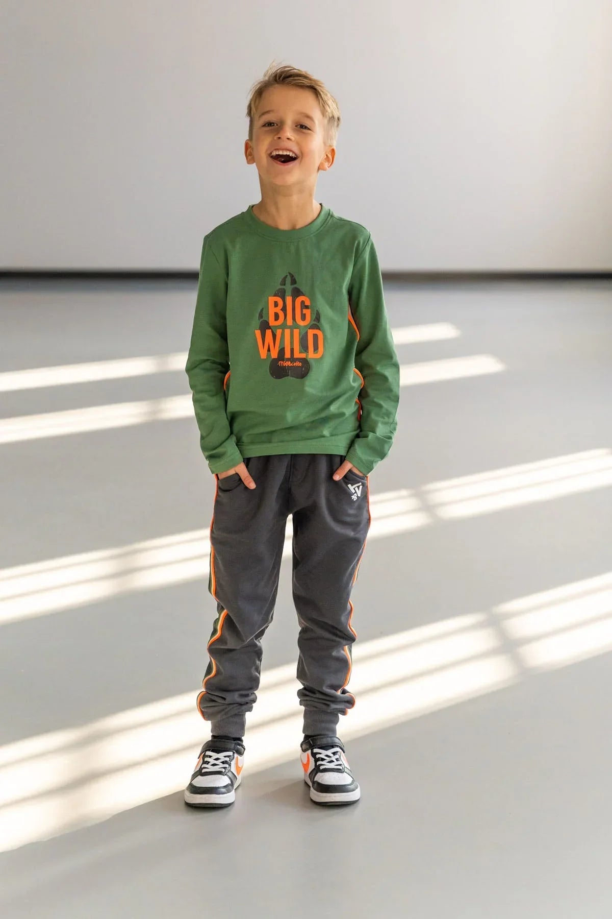 T-Shirt Lange Mouw Mason Olijf Groen - TYGO&vito