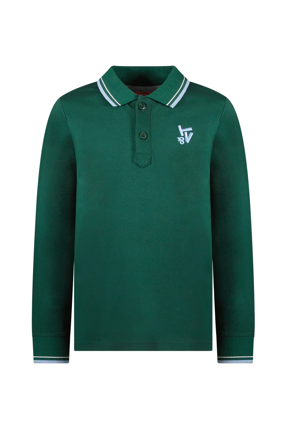 Polo T-Shirt Lange Mouw Milano Dark Green - TYGO&vito