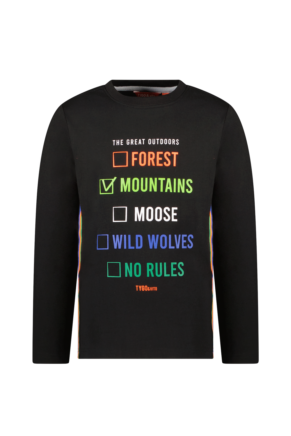 T-Shirt Lange Mouw Mason Zwart - TYGO&vito