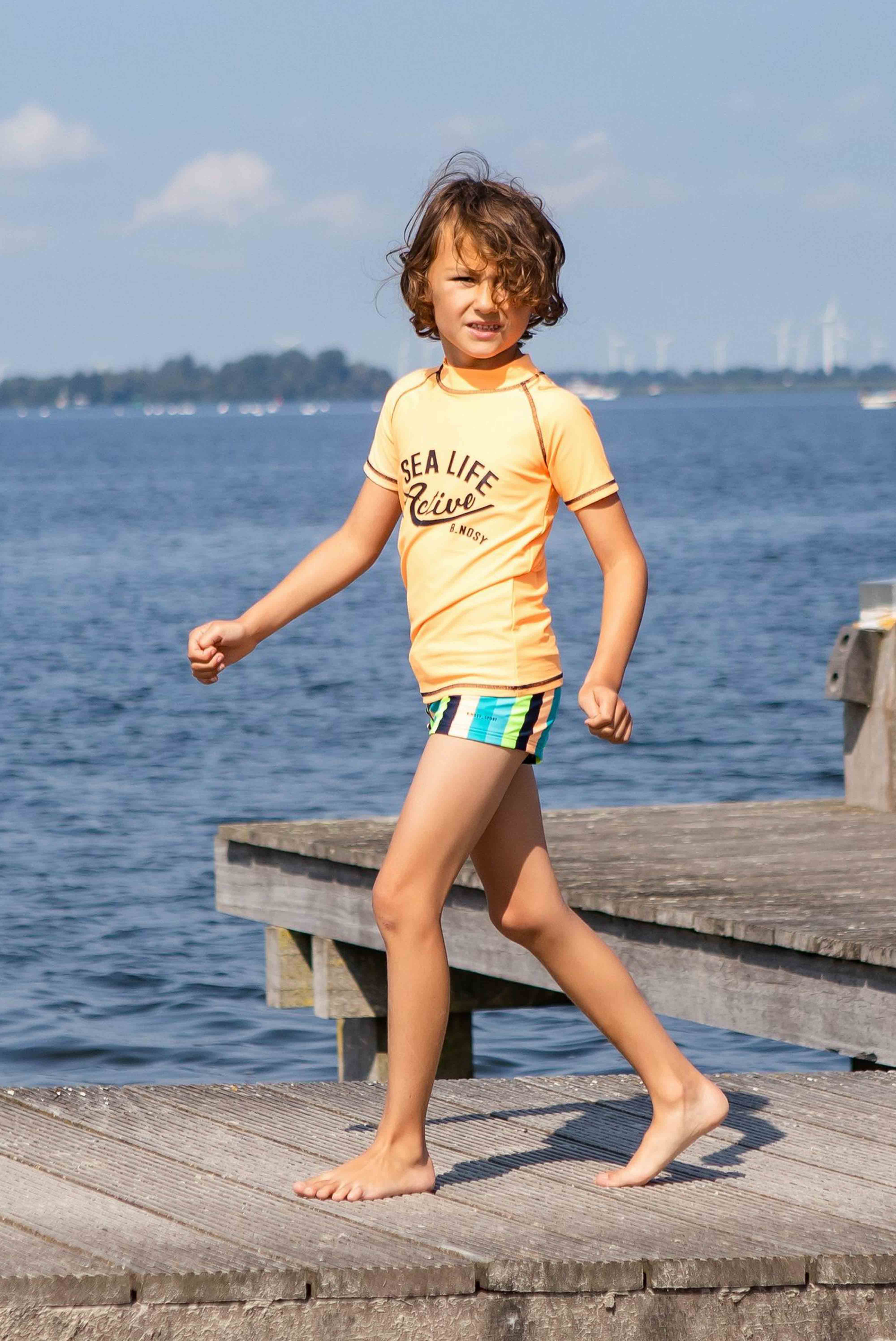 Boys coral view swimshort with wb string