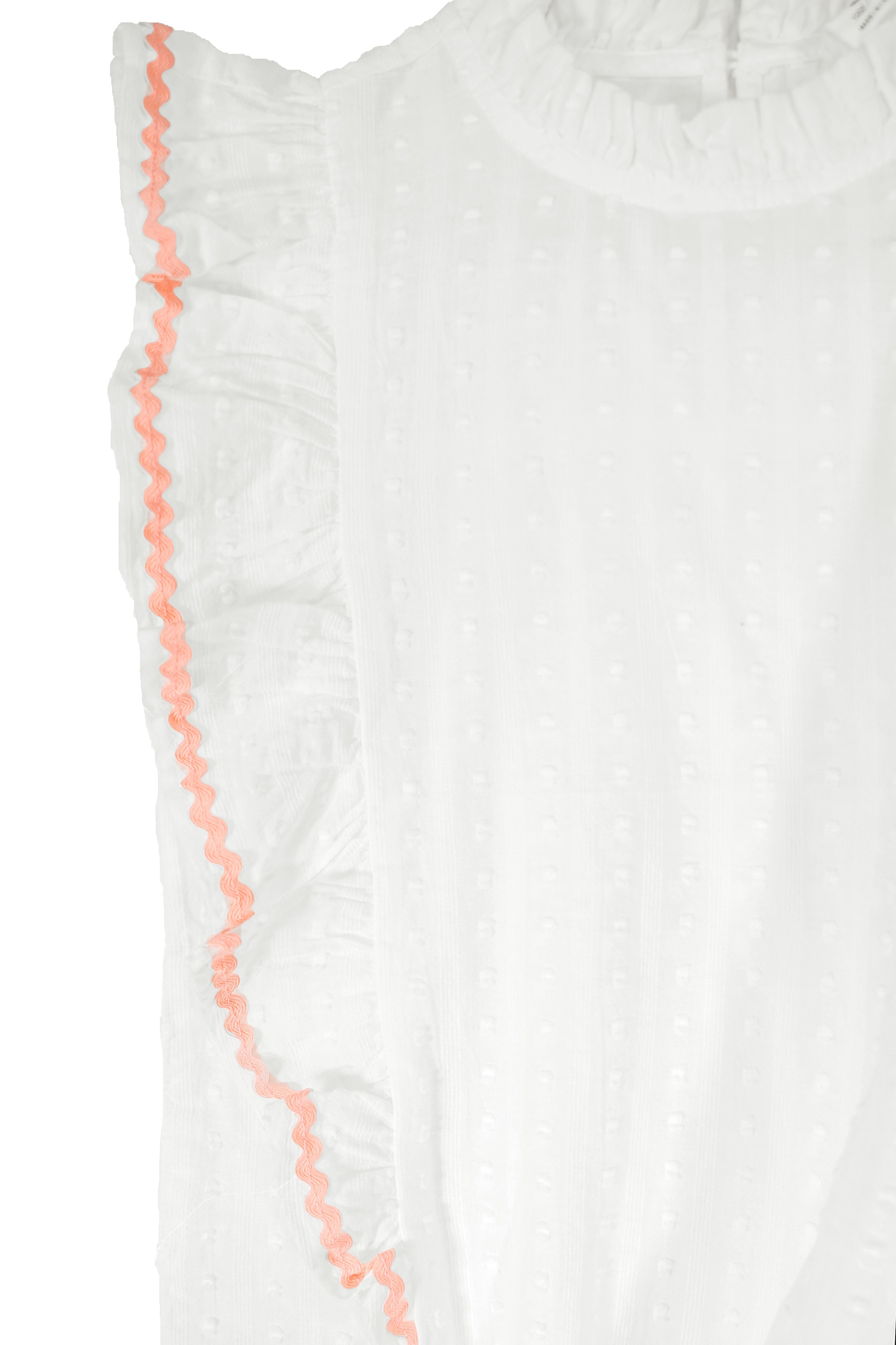 B.Nosy Girls Blouse W/ 2 Big Vertical Ruffles