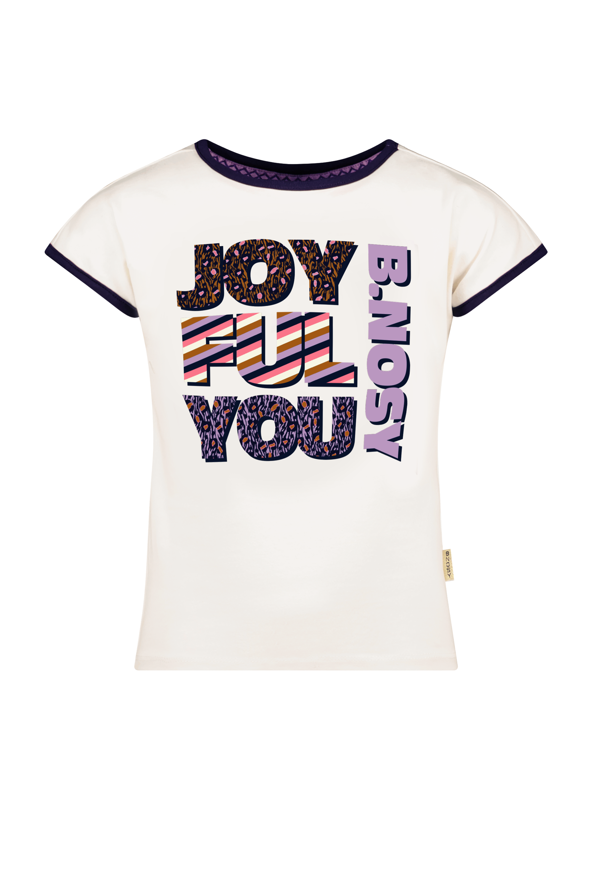 B.Nosy Girls Ss Shirt W/ Multi Color Artwork