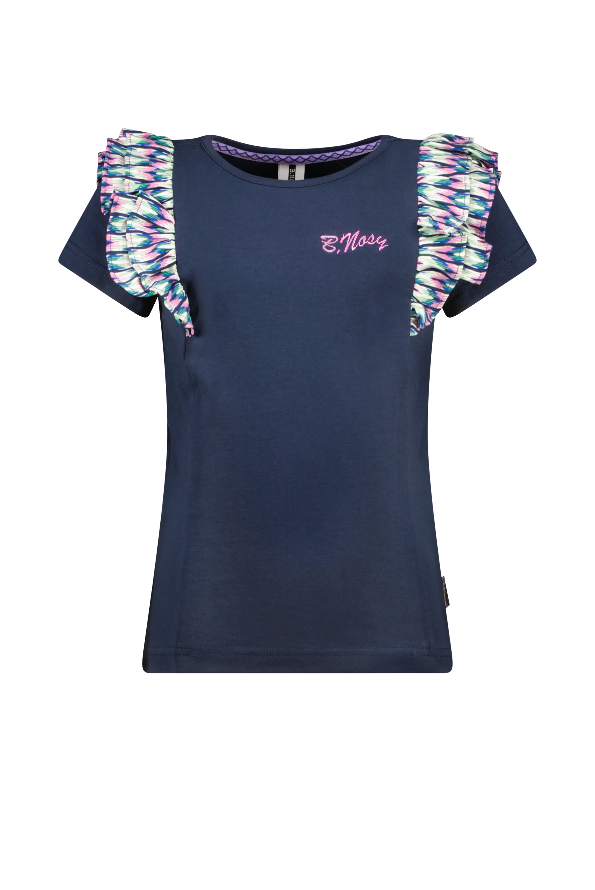 B.Nosy Girls Shirt W/ Aop Ruffles On Shoulder