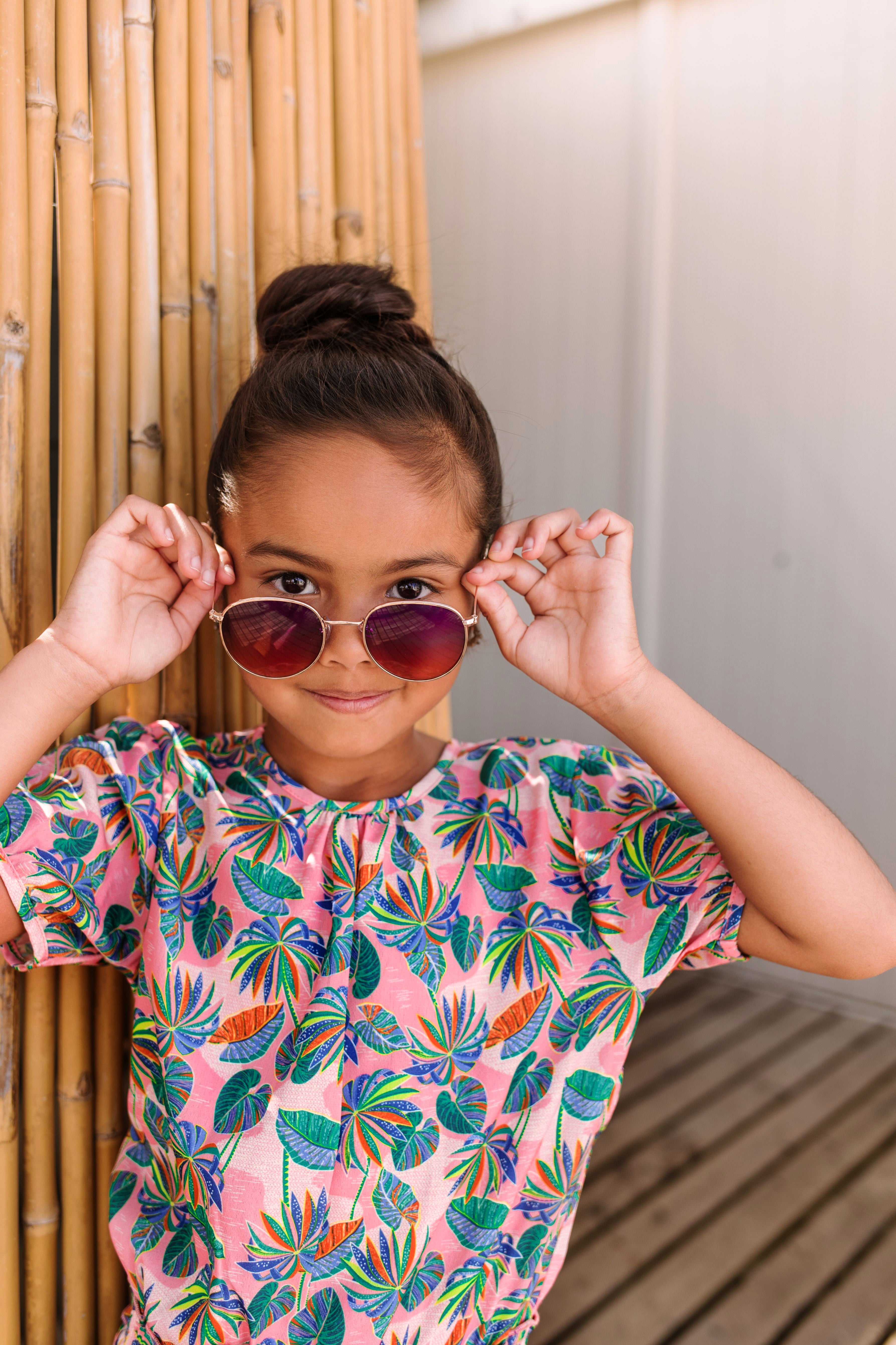 B.Nosy Girls Dress W/ Smock In Wb