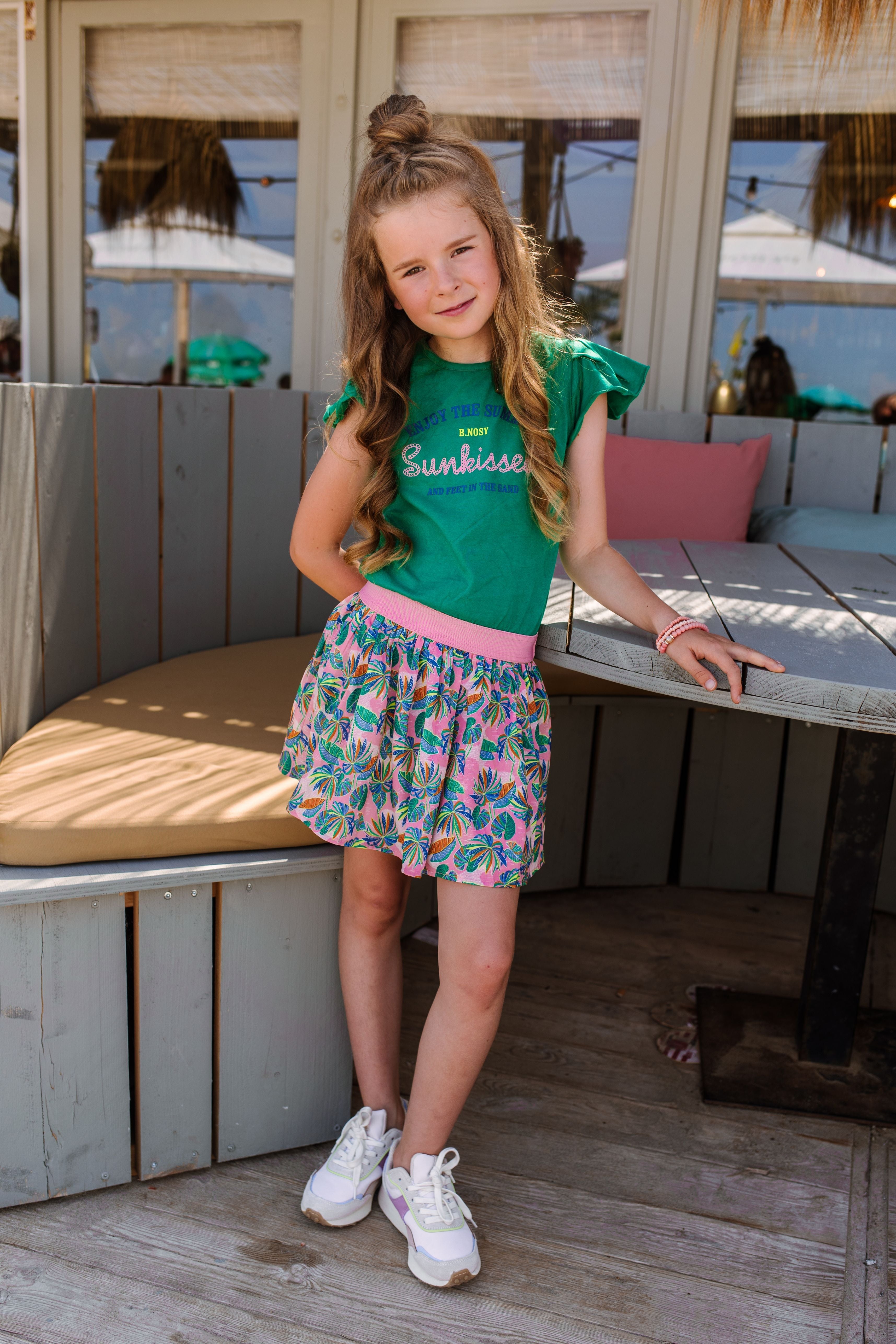 B.Nosy Girls Dress W/ Jersey Top And Woven Skirt Part
