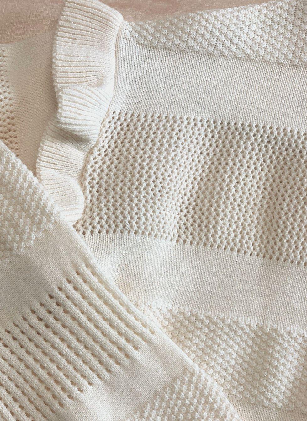 B.Nosy Feline Gebreide Trui Ecru