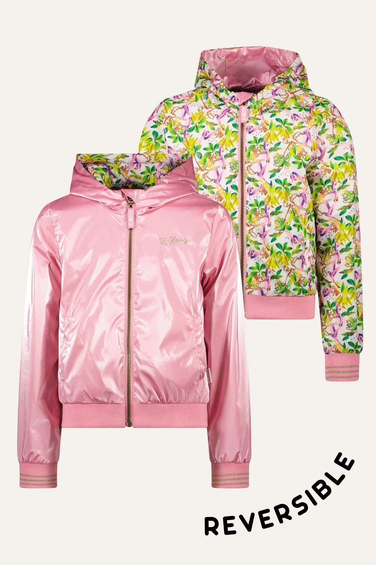 B.Nosy Fayah Reversible Zomerjas Roze-Bloem