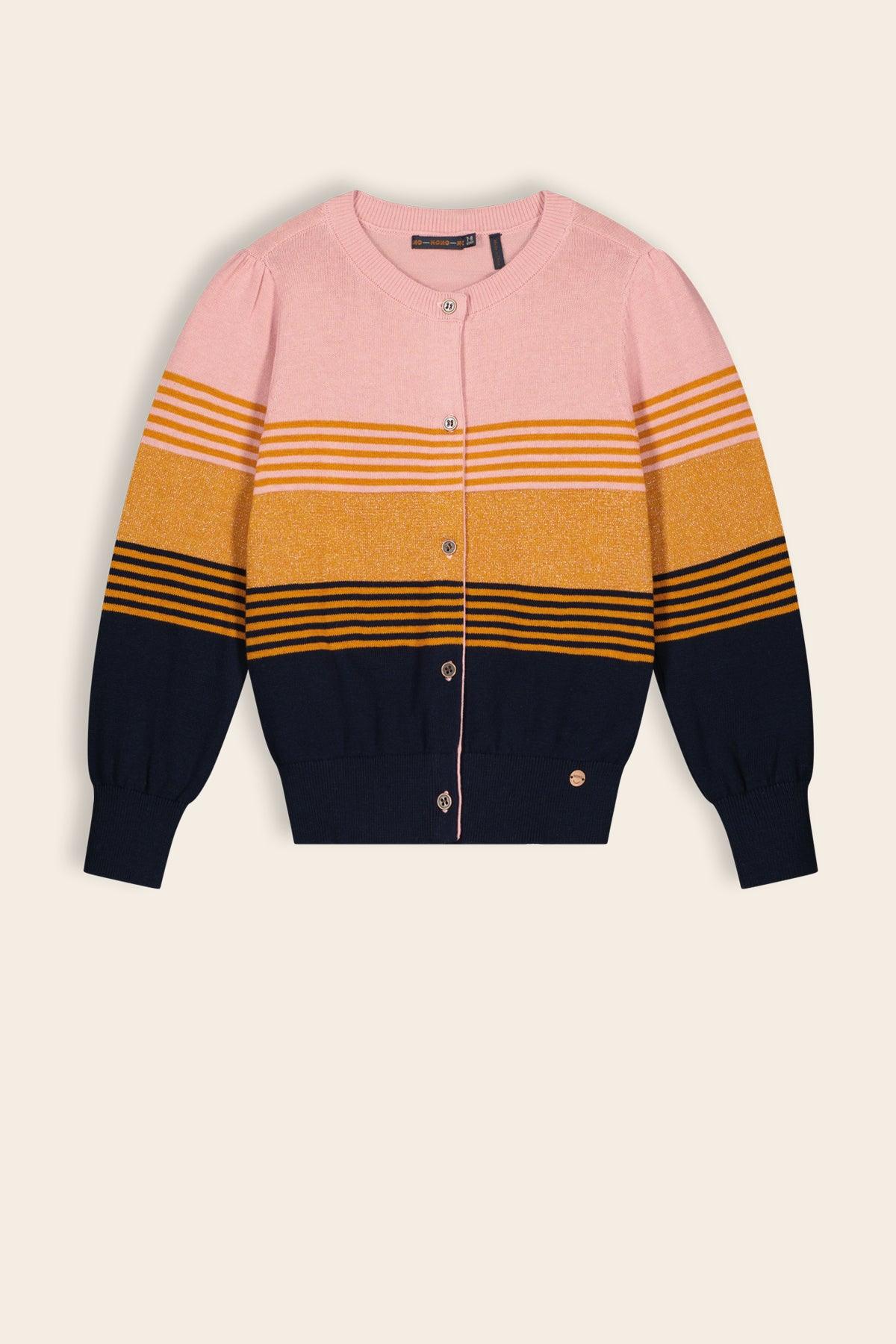 Alou Fijn Gebreid Gestreept Vest - NoNo Kidswear