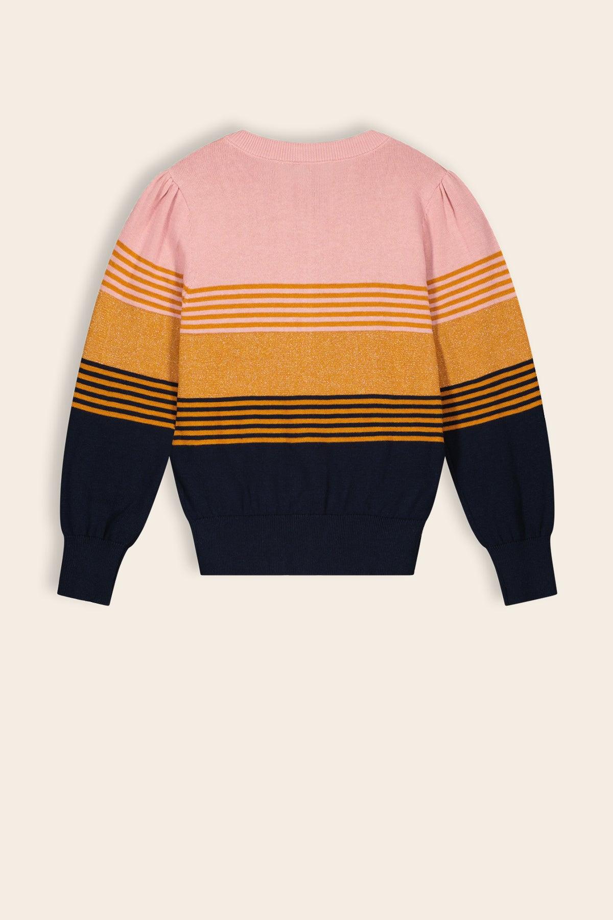 Alou Fijn Gebreid Gestreept Vest - NoNo Kidswear