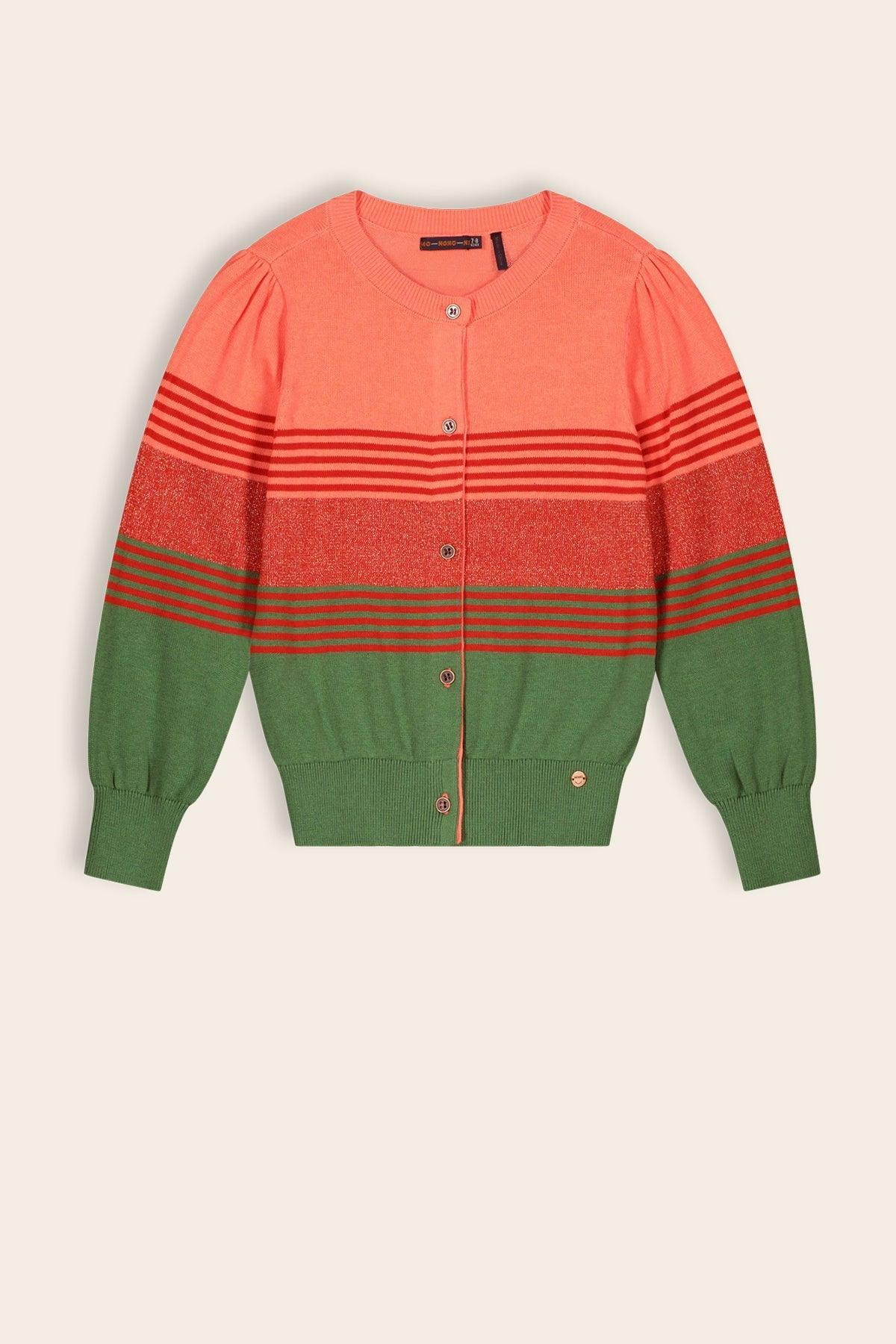 Alou Fijn Gebreid Gestreept Vest - NoNo Kidswear