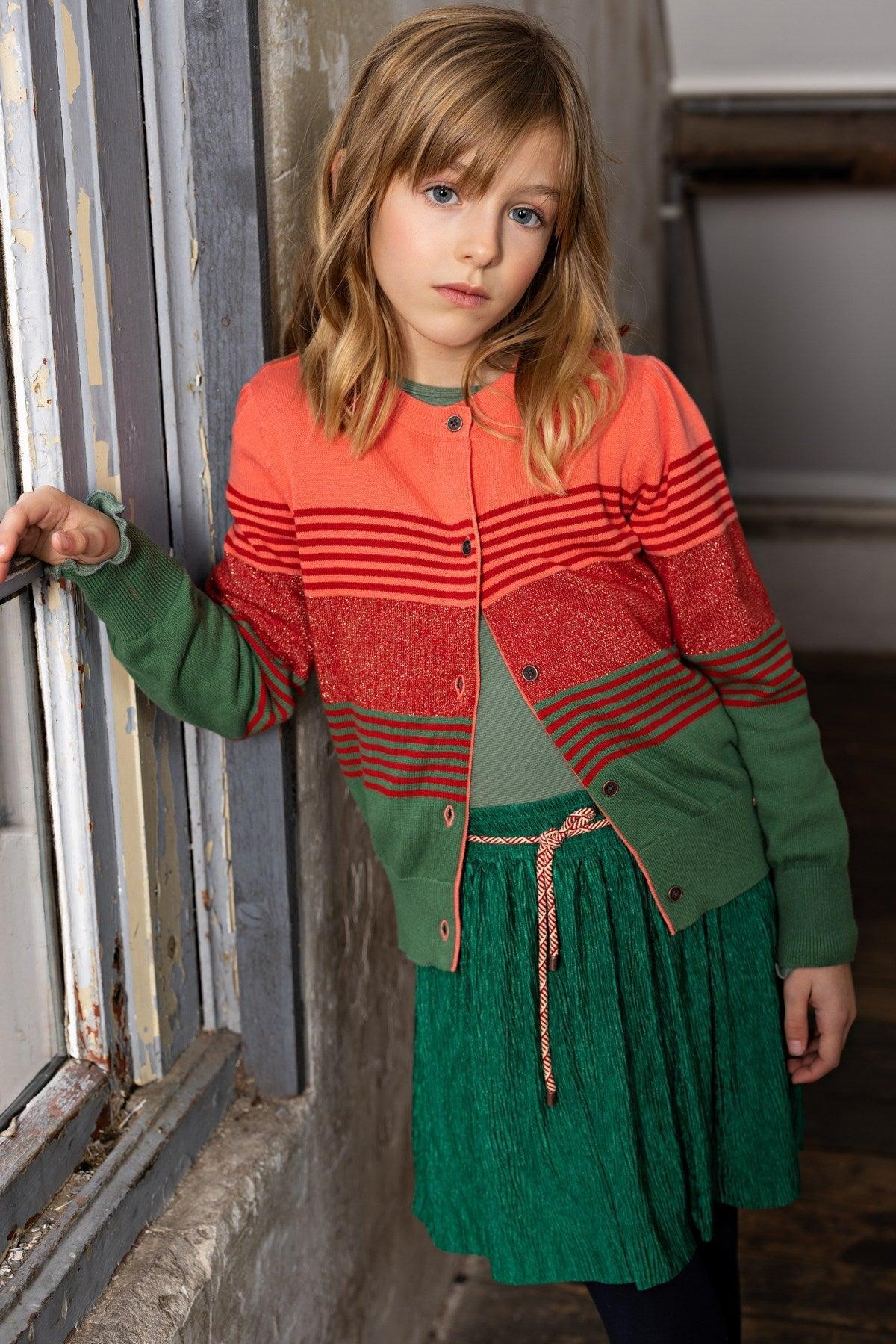 Alou Fijn Gebreid Gestreept Vest - NoNo Kidswear