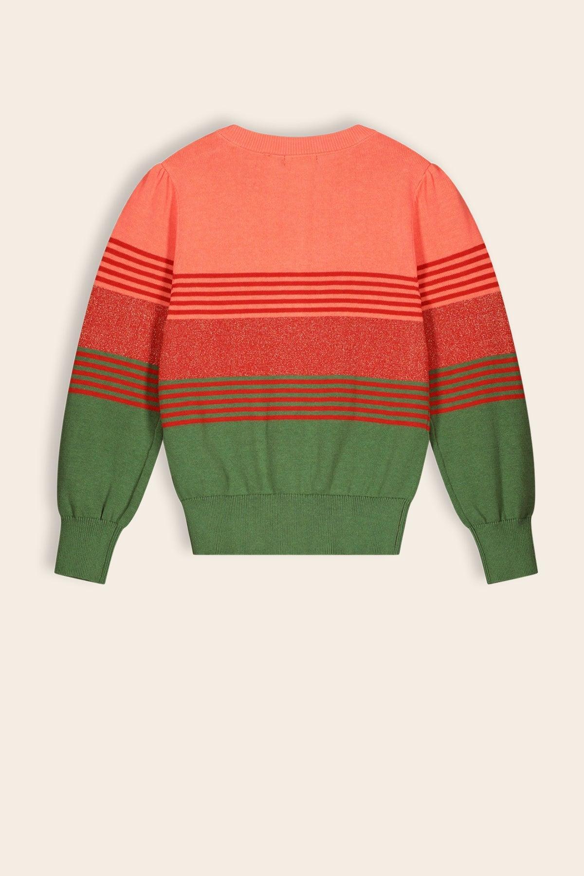 Alou Fijn Gebreid Gestreept Vest - NoNo Kidswear