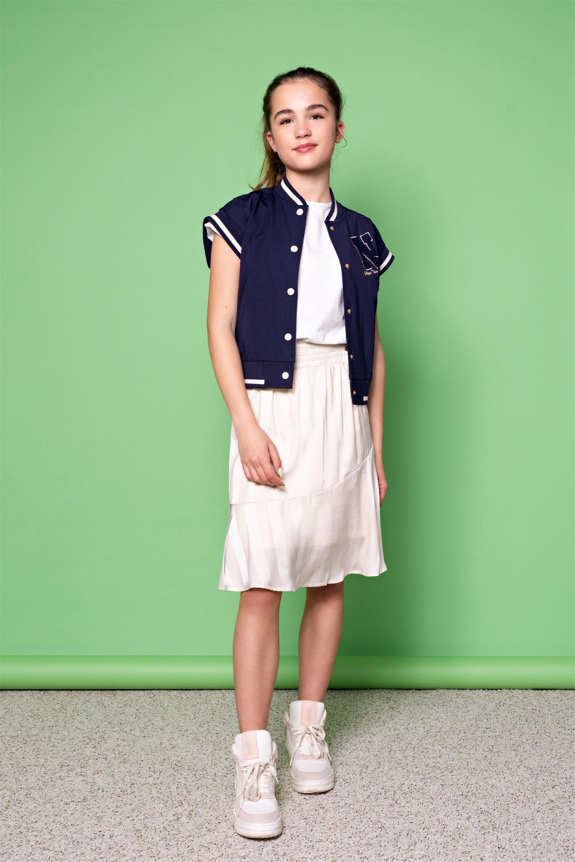 Bar Sleeveless Varsity Jacket - NoNo Kidswear