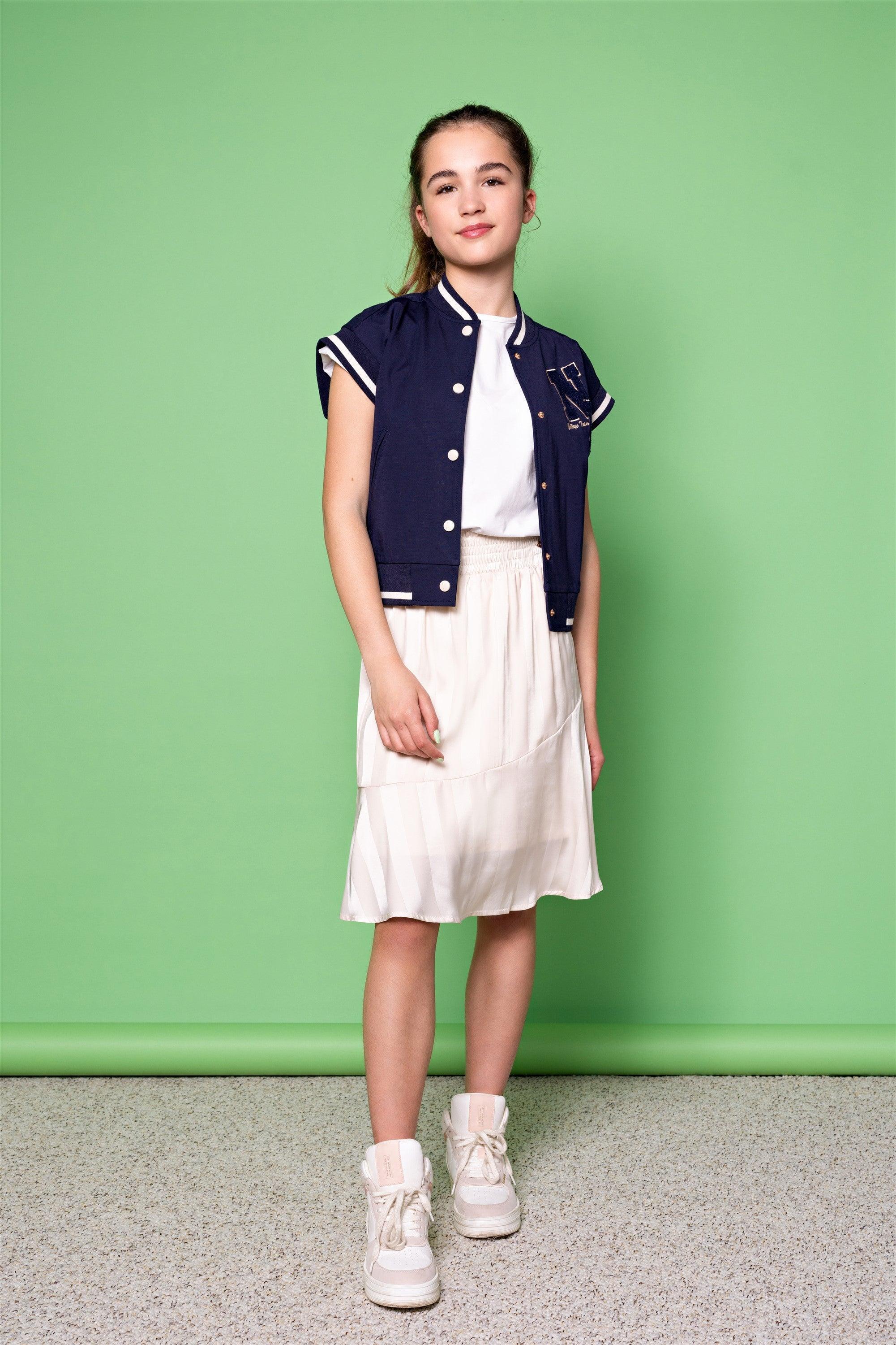 Bar Sleeveless Varsity Jacket - NoNo Kidswear