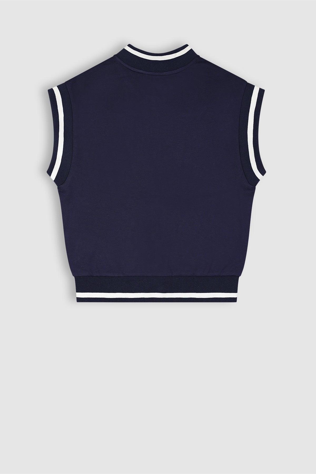 Bar Sleeveless Varsity Jacket - NoNo Kidswear