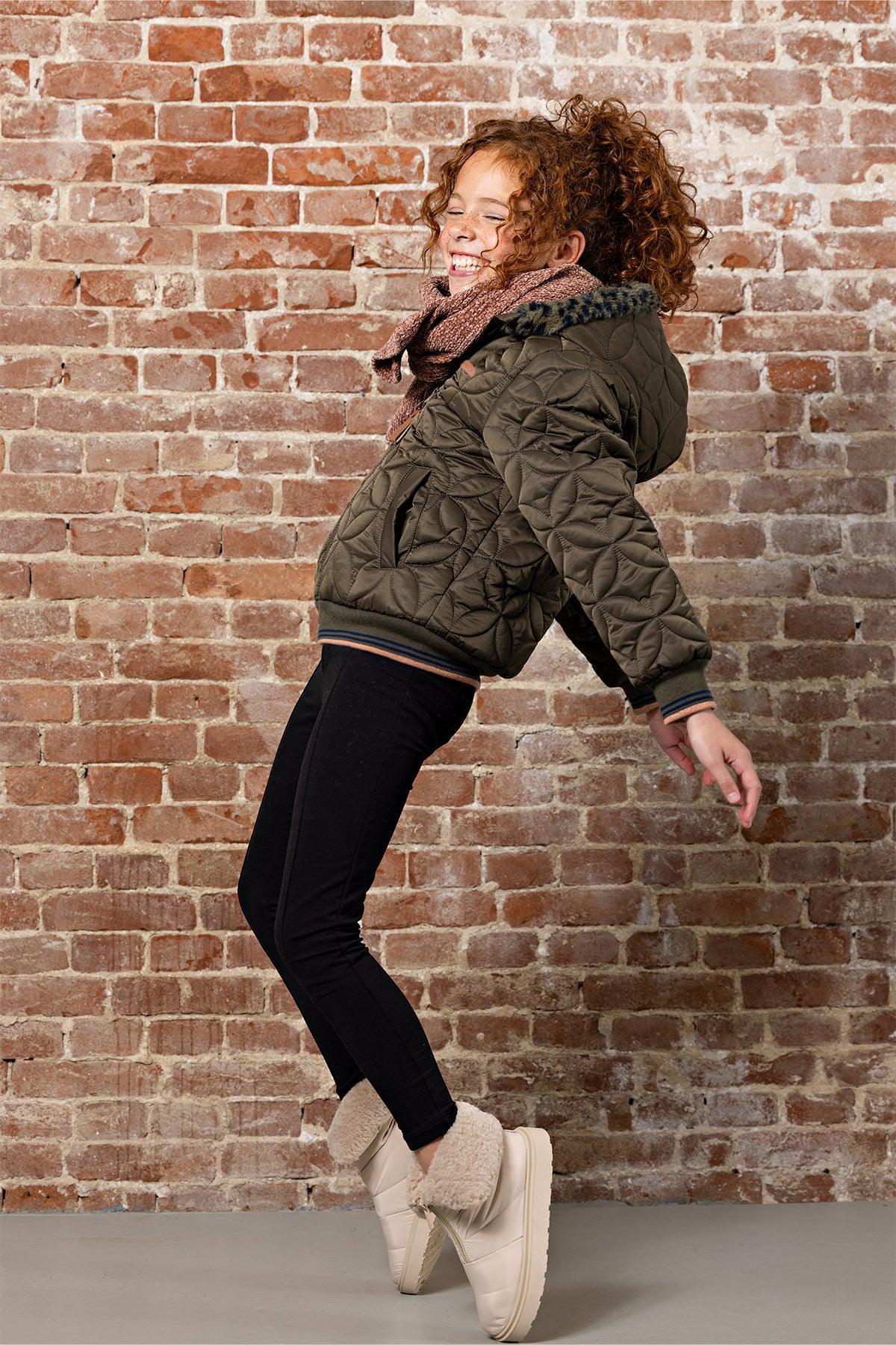 Bestie Gestepte Winterjas - NoNo Kidswear