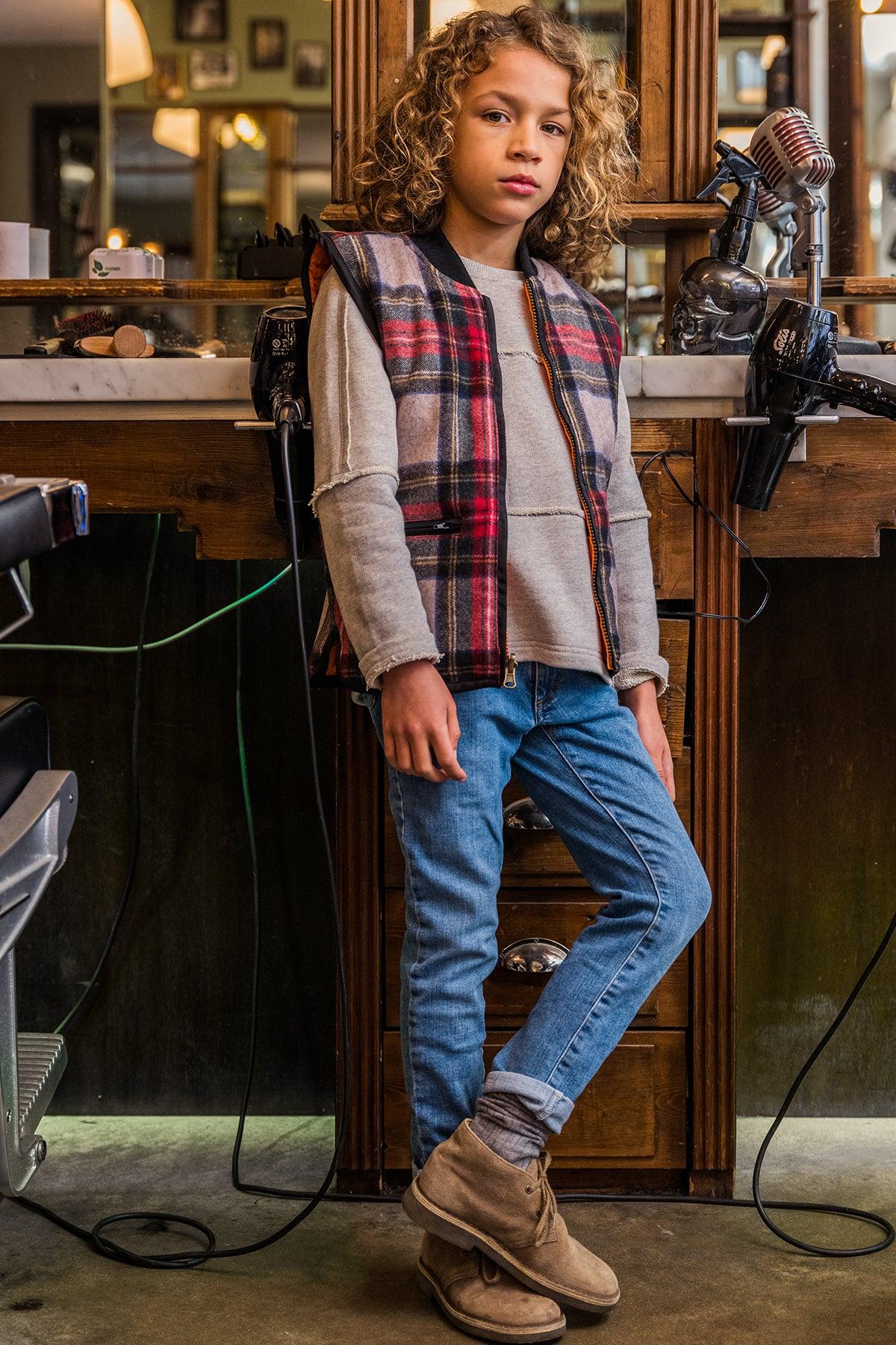 Charlie Ray Bodywarmer Buddy Red Check - LikeFlo