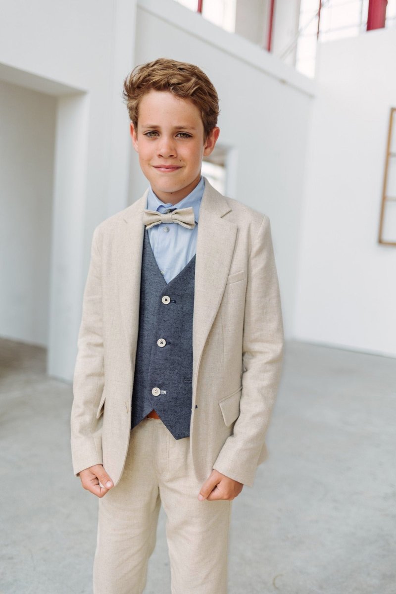 Bruce Blazer natural linnen -Blazers - Red+Blu