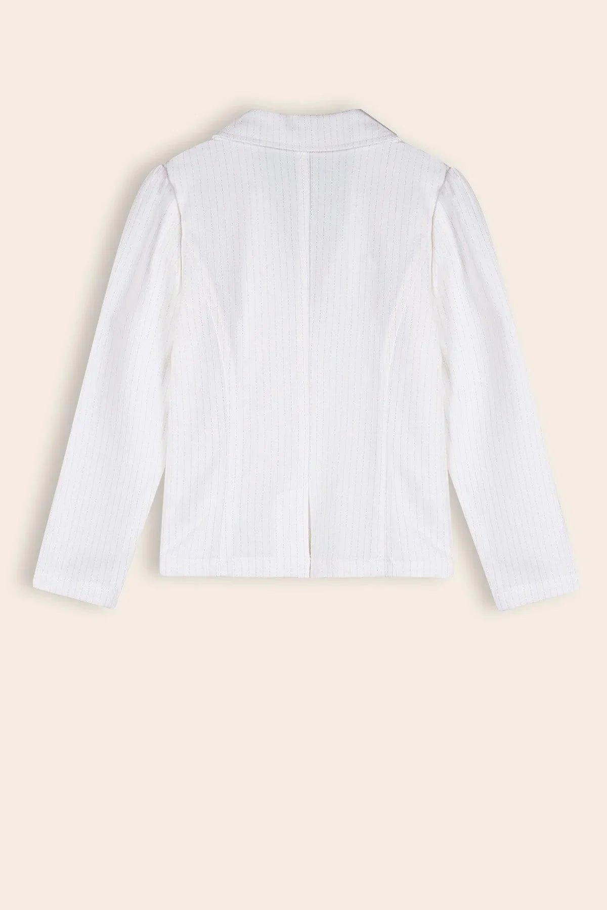 Dip Lurex Krijtstreep Blazer Wit - NoNo Kidswear