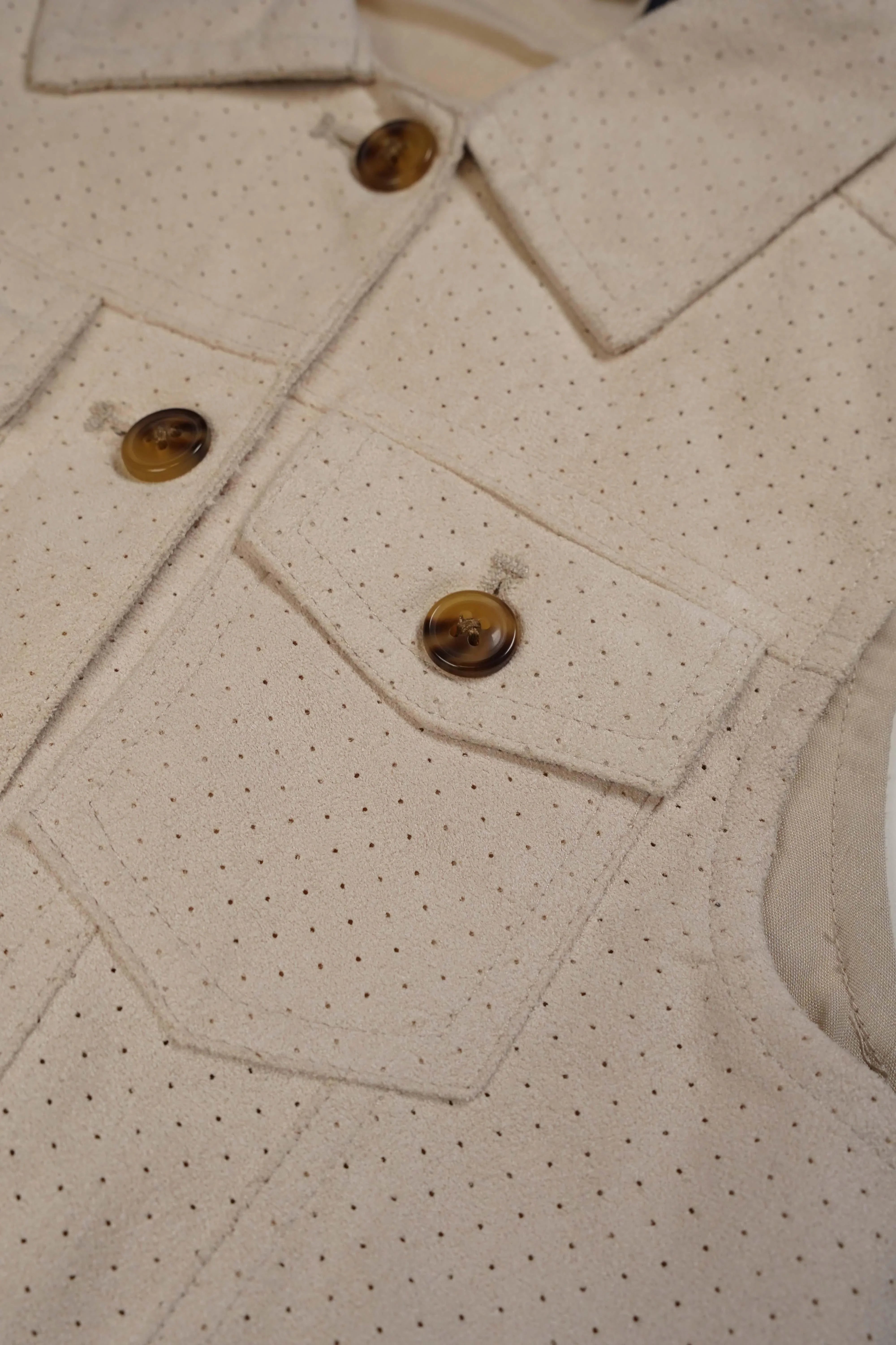 Dodhy Gilette Geperforeerd Suede Wit - NoNo Kidswear