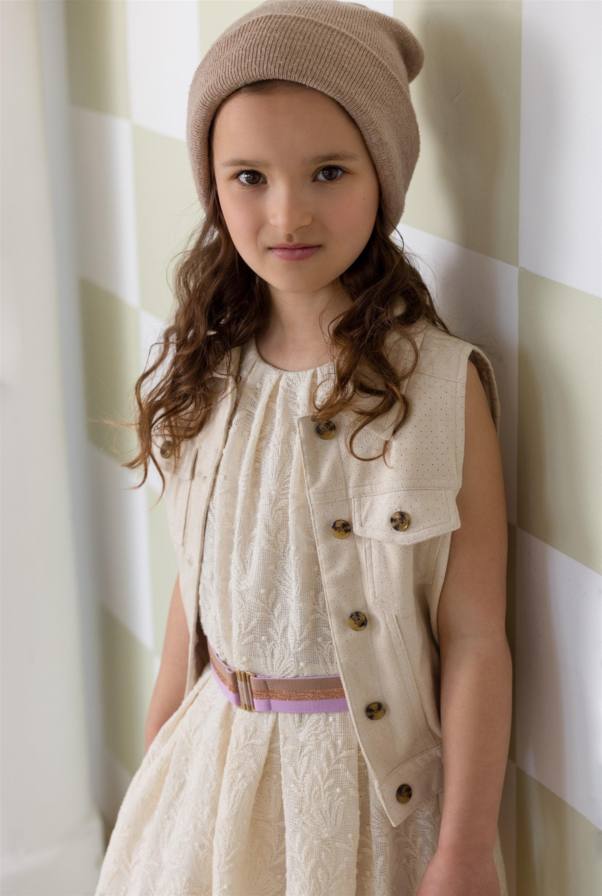 Dodhy Gilette Geperforeerd Suede Wit - NoNo Kidswear