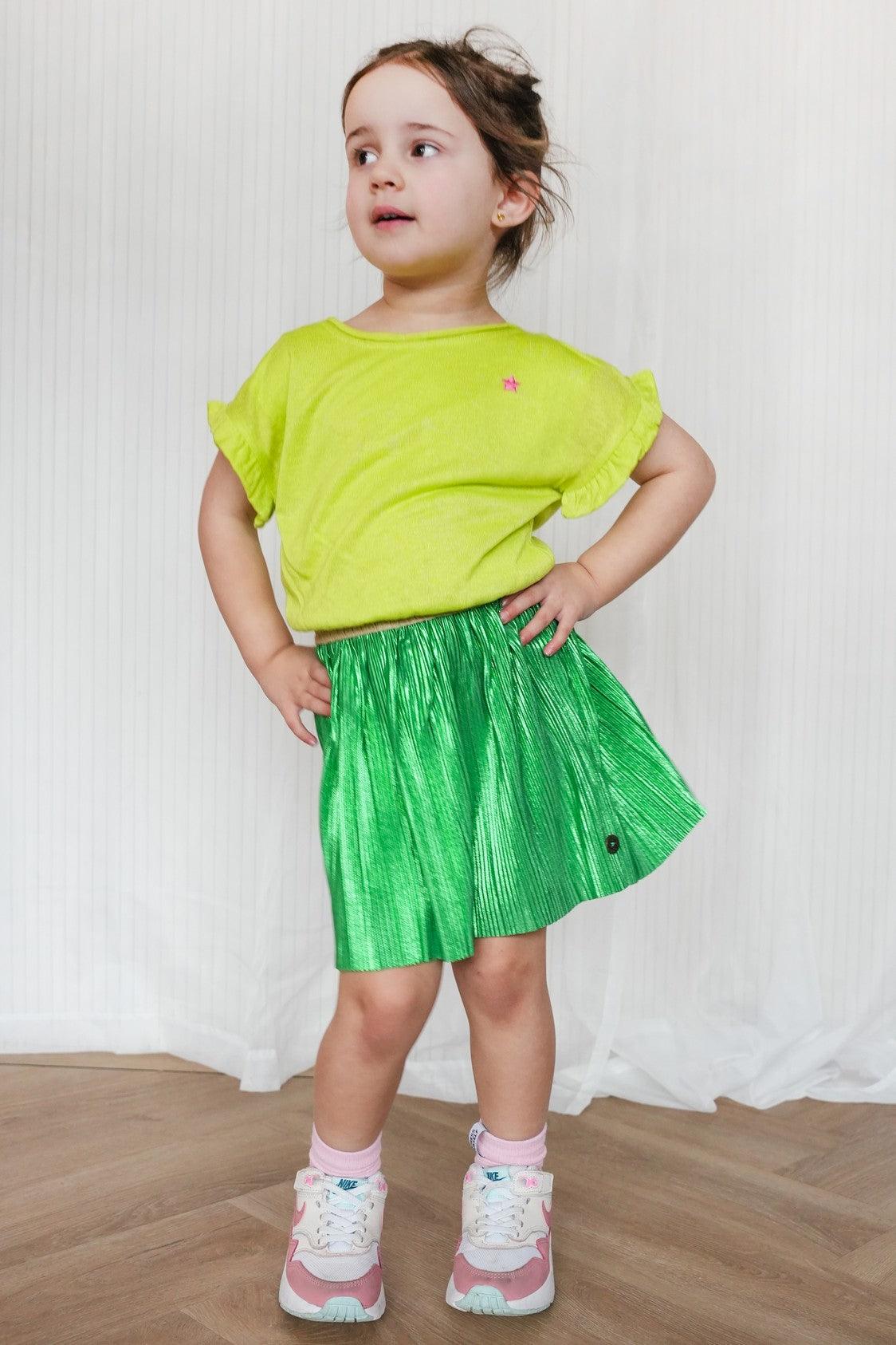 LikeFLO Dress Tess Glitter Lime - LikeFlo