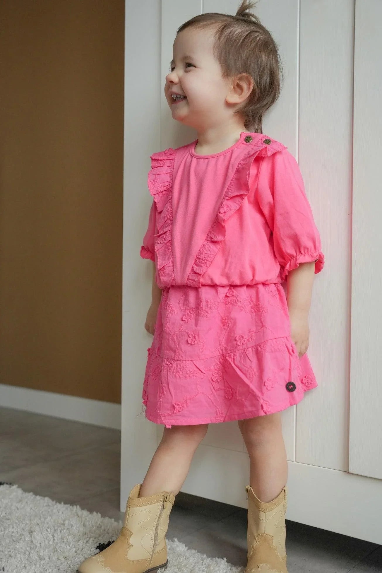 LikeFLO Dress Trijntje Metallic Pink - LikeFlo