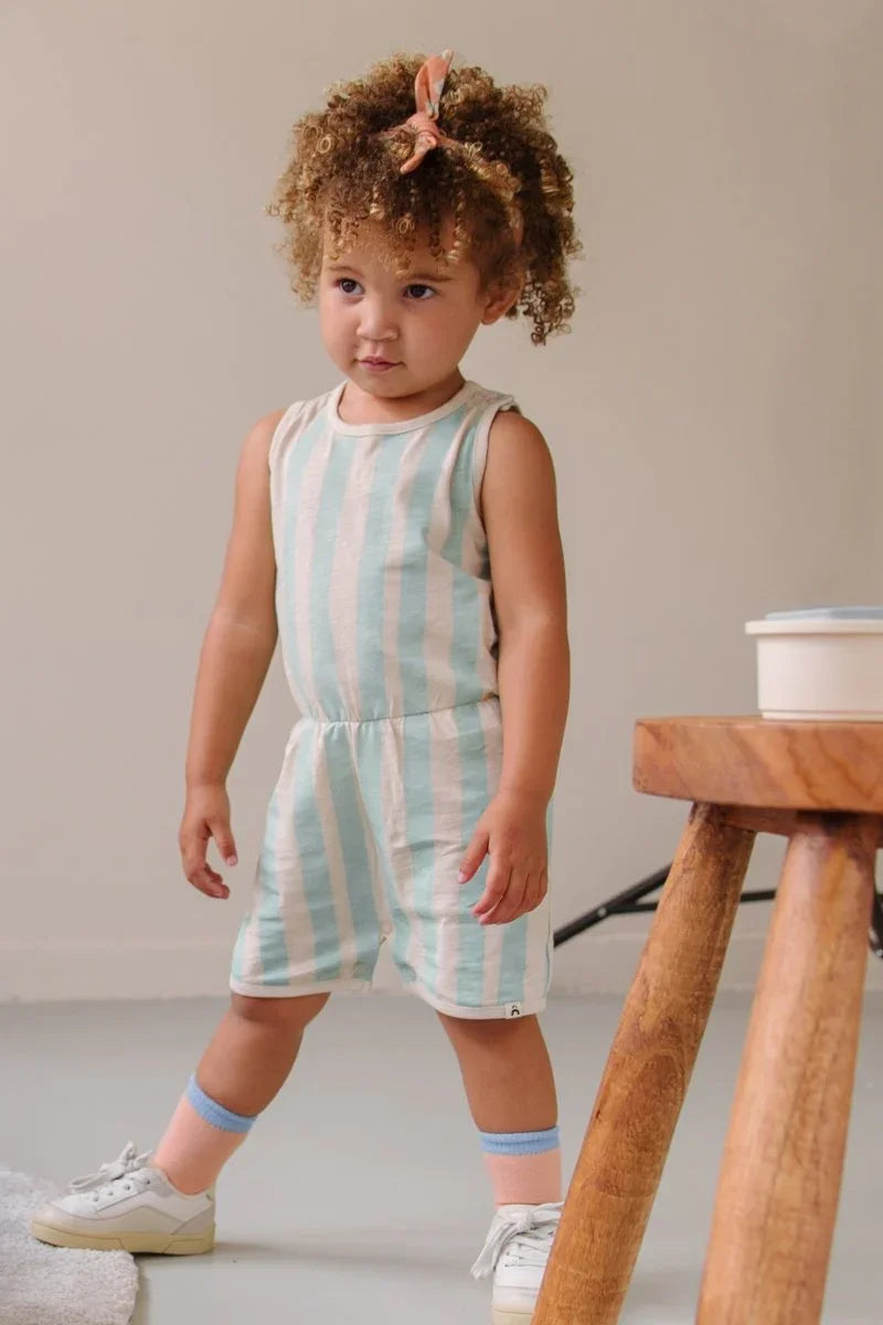Freddie jumpsuit green stripe - The New Chapter Store