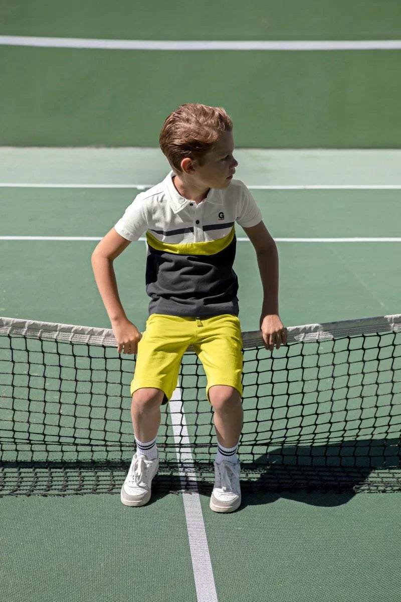 GARÇON baby chest-stripe polo - Le Chic Fashion