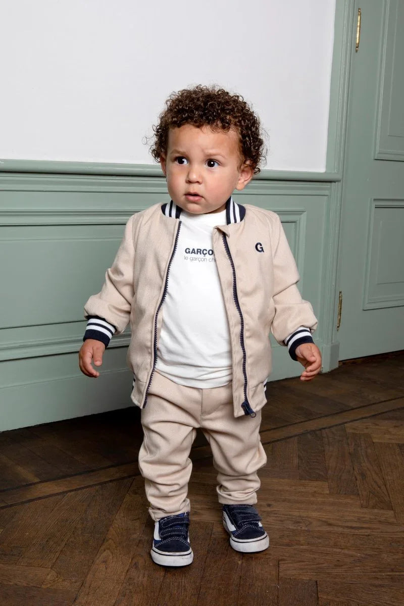 GARÇON baby logo T-shirt navy - Le Chic Fashion