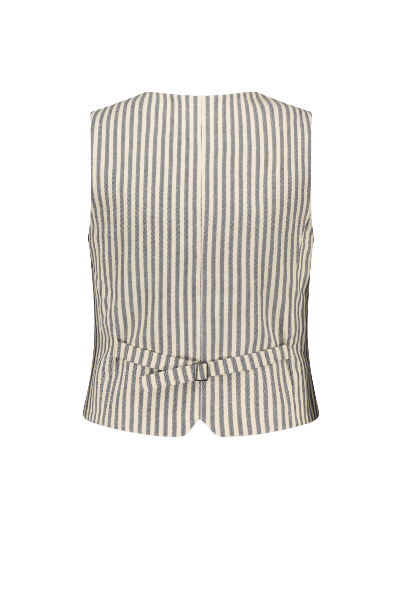 George gilet navy/wit streep -Gilets - Red+Blu