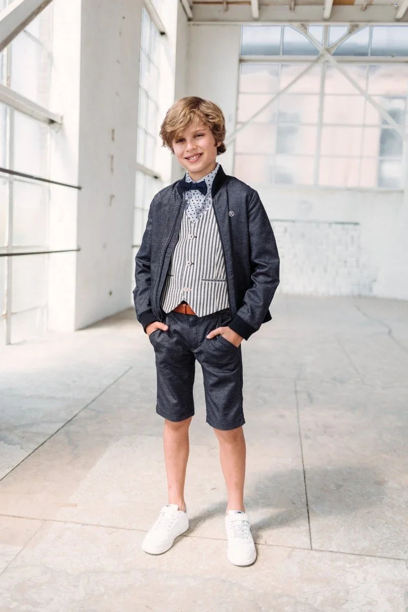 Joshua Bomber indigo -Jackets - Red+Blu