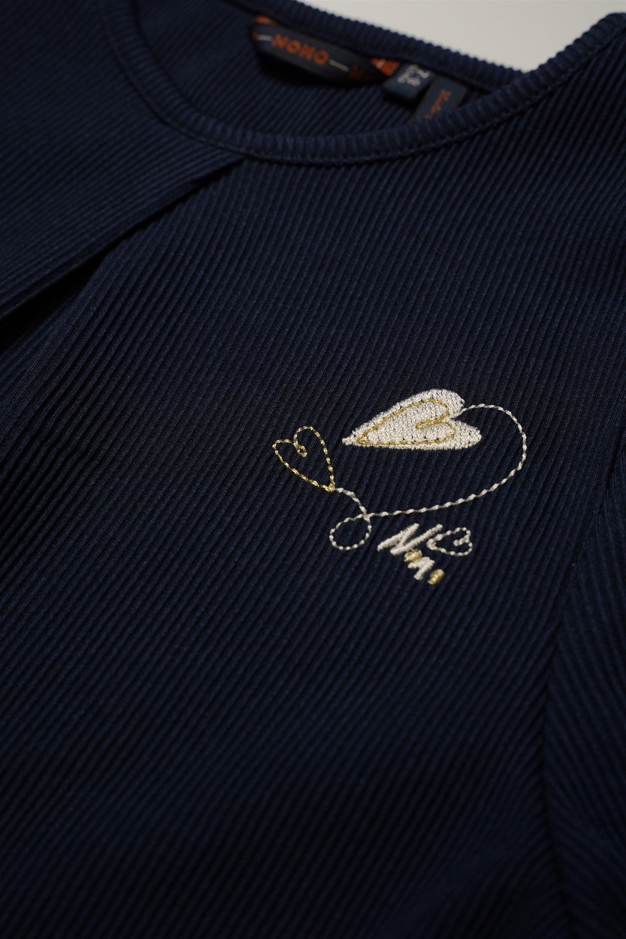 Kaby Rib Top Navy Blazer - NoNo Kidswear