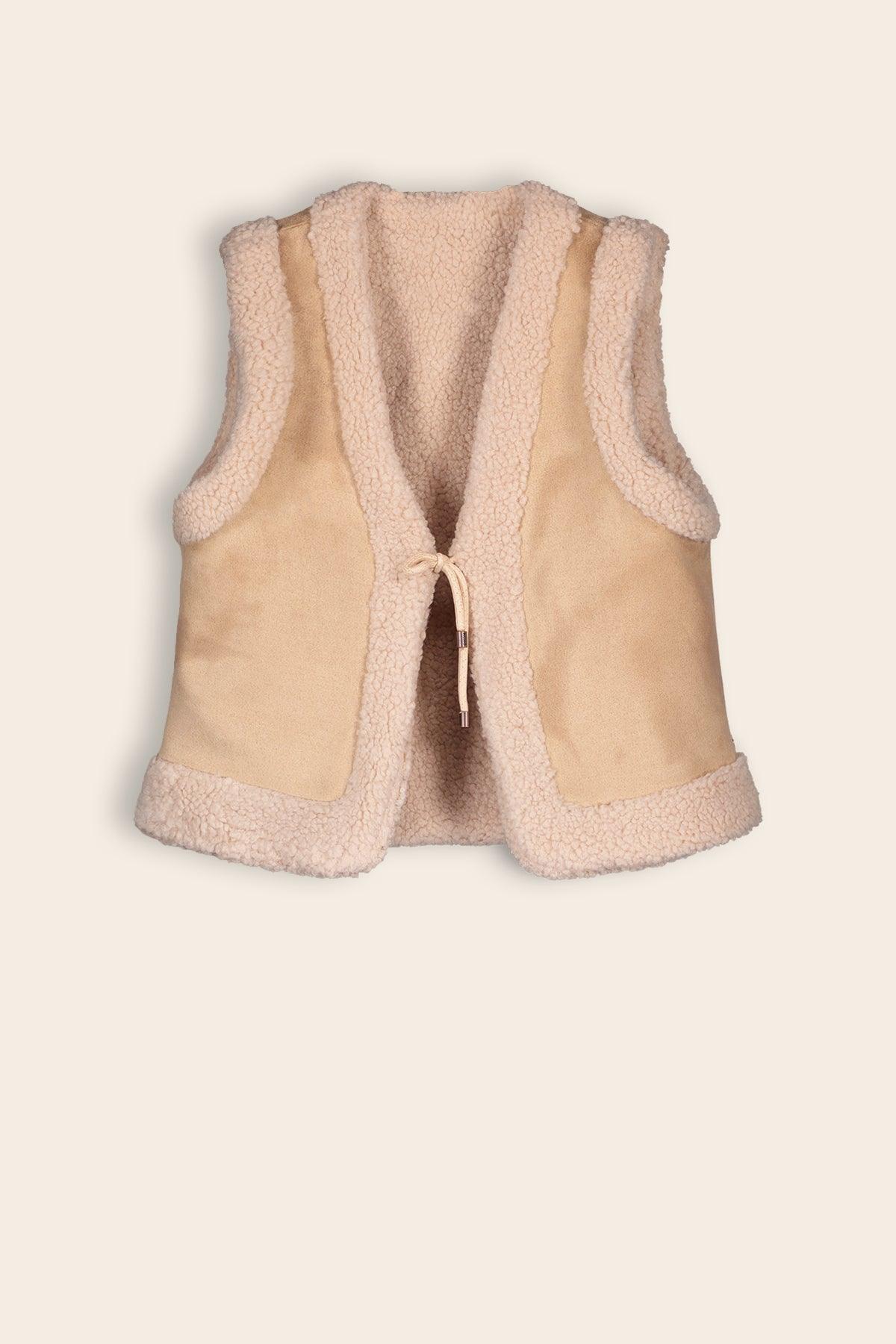 Kalia Reversible Teddy/Suede Gilet - NoNo Kidswear