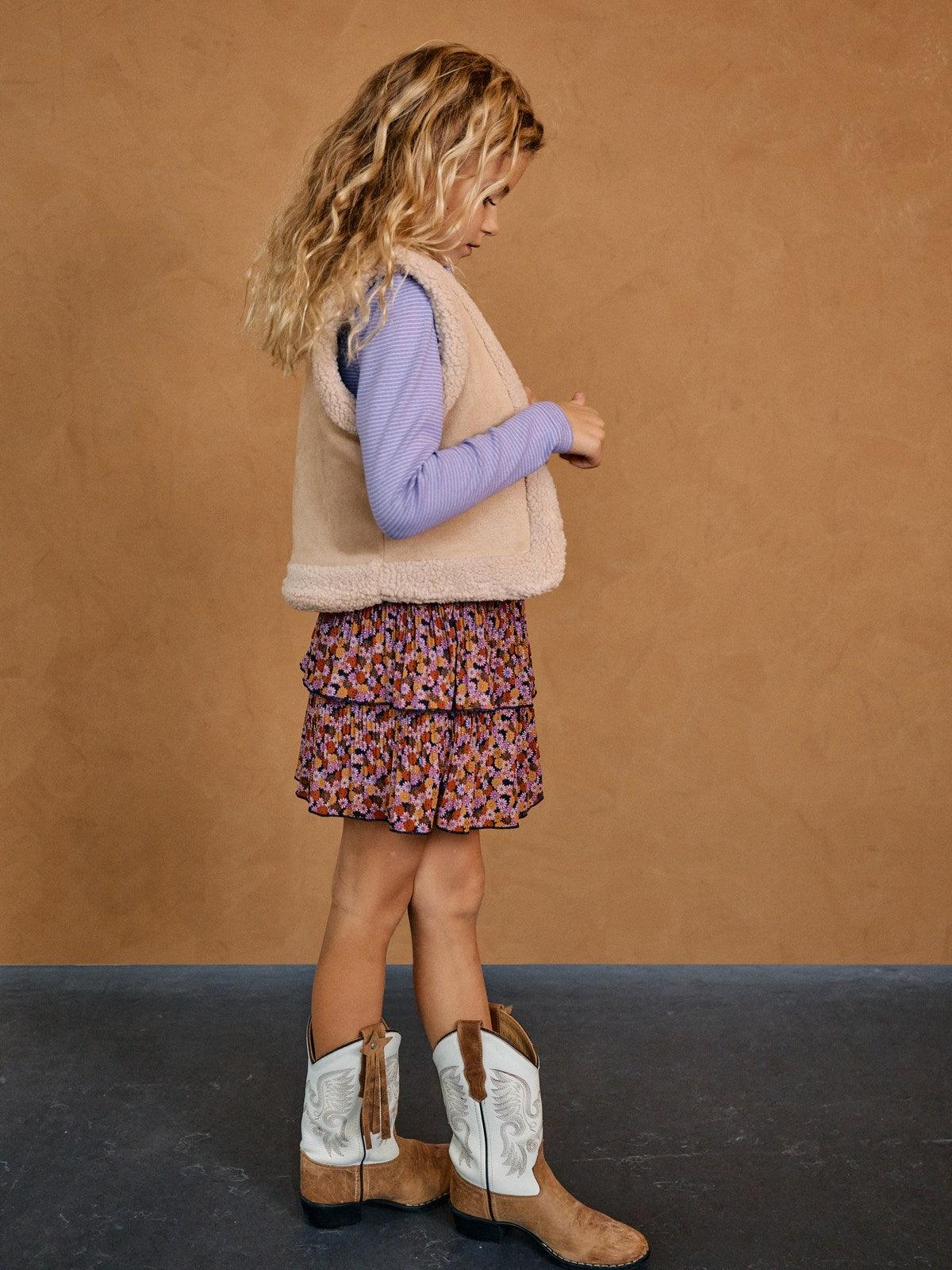Kalia Reversible Teddy/Suede Gilet - NoNo Kidswear