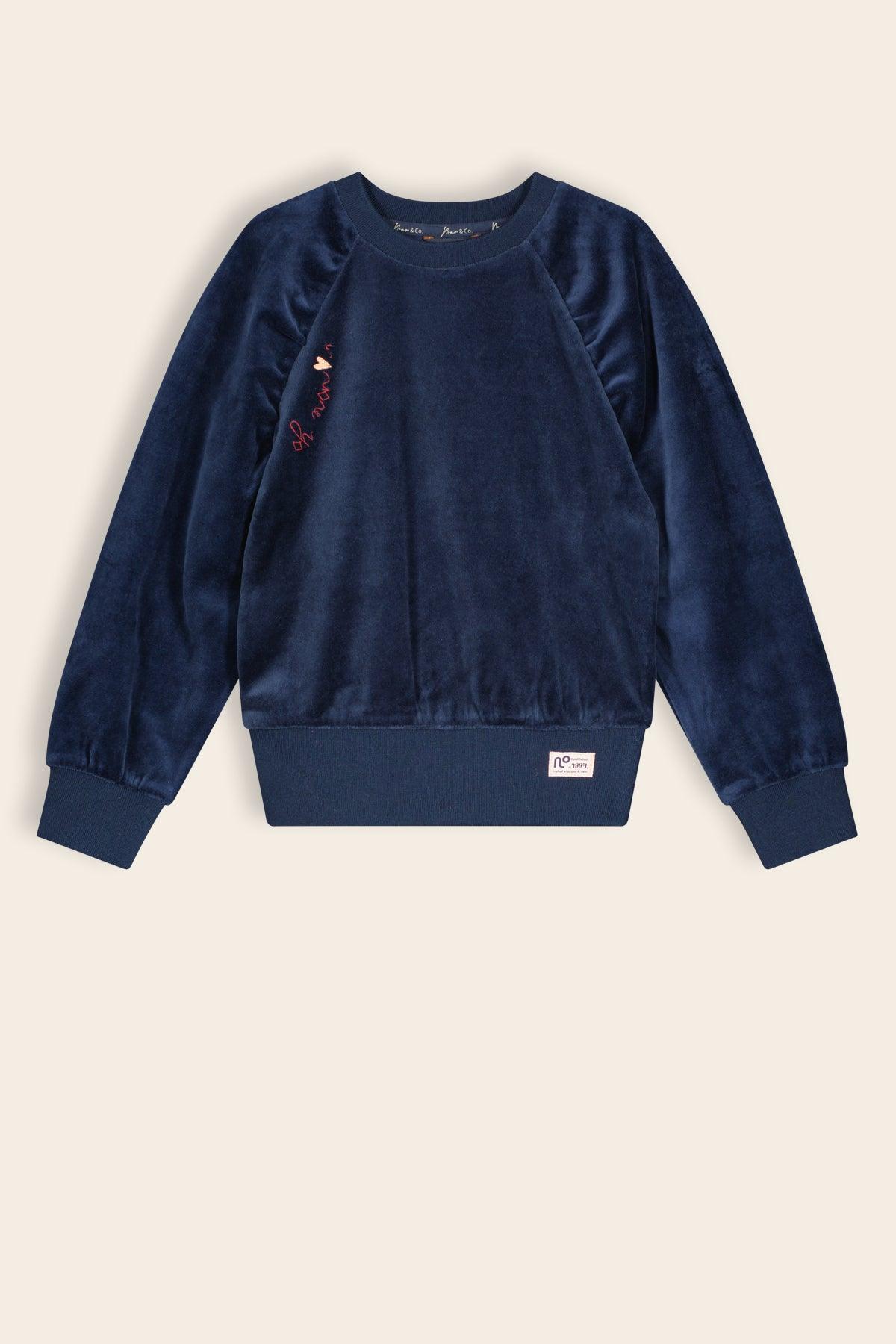 Kayla Raglan Nicky Velours Sweater - NoNo Kidswear