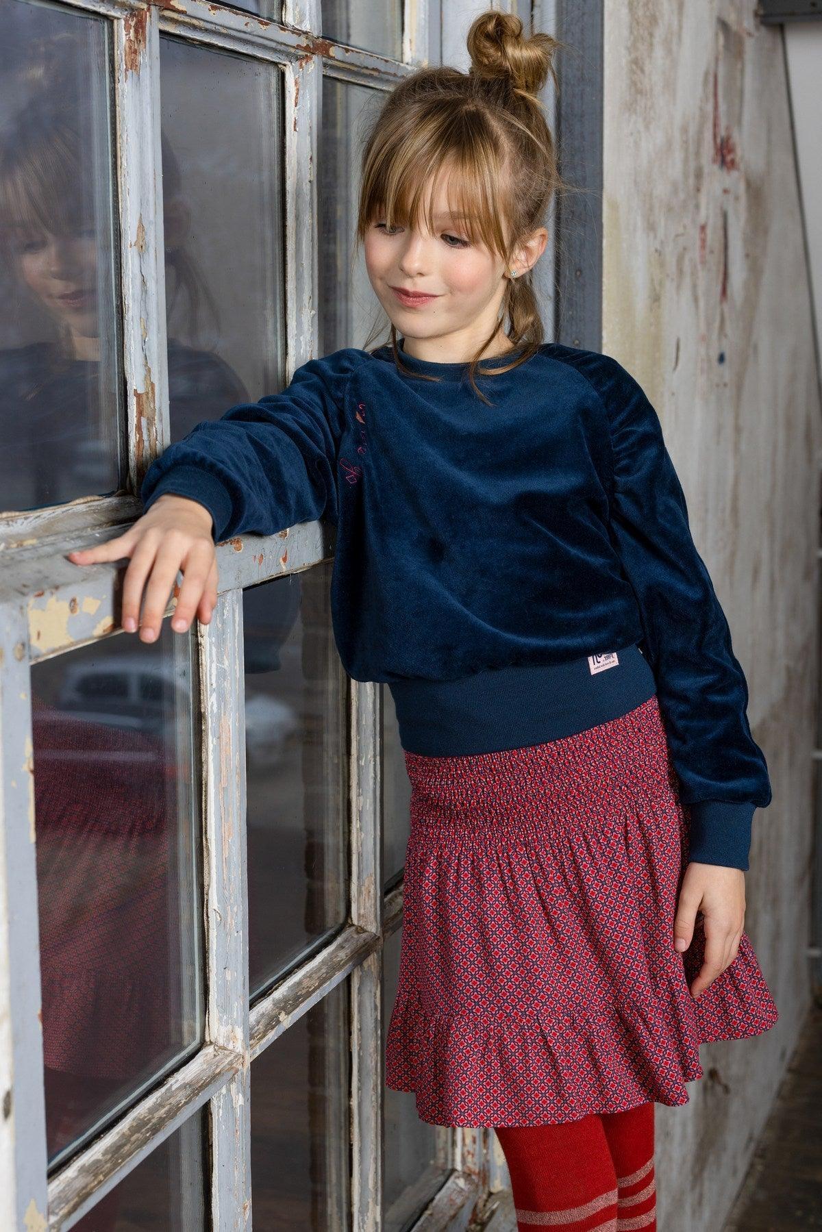 Kayla Raglan Nicky Velours Sweater - NoNo Kidswear