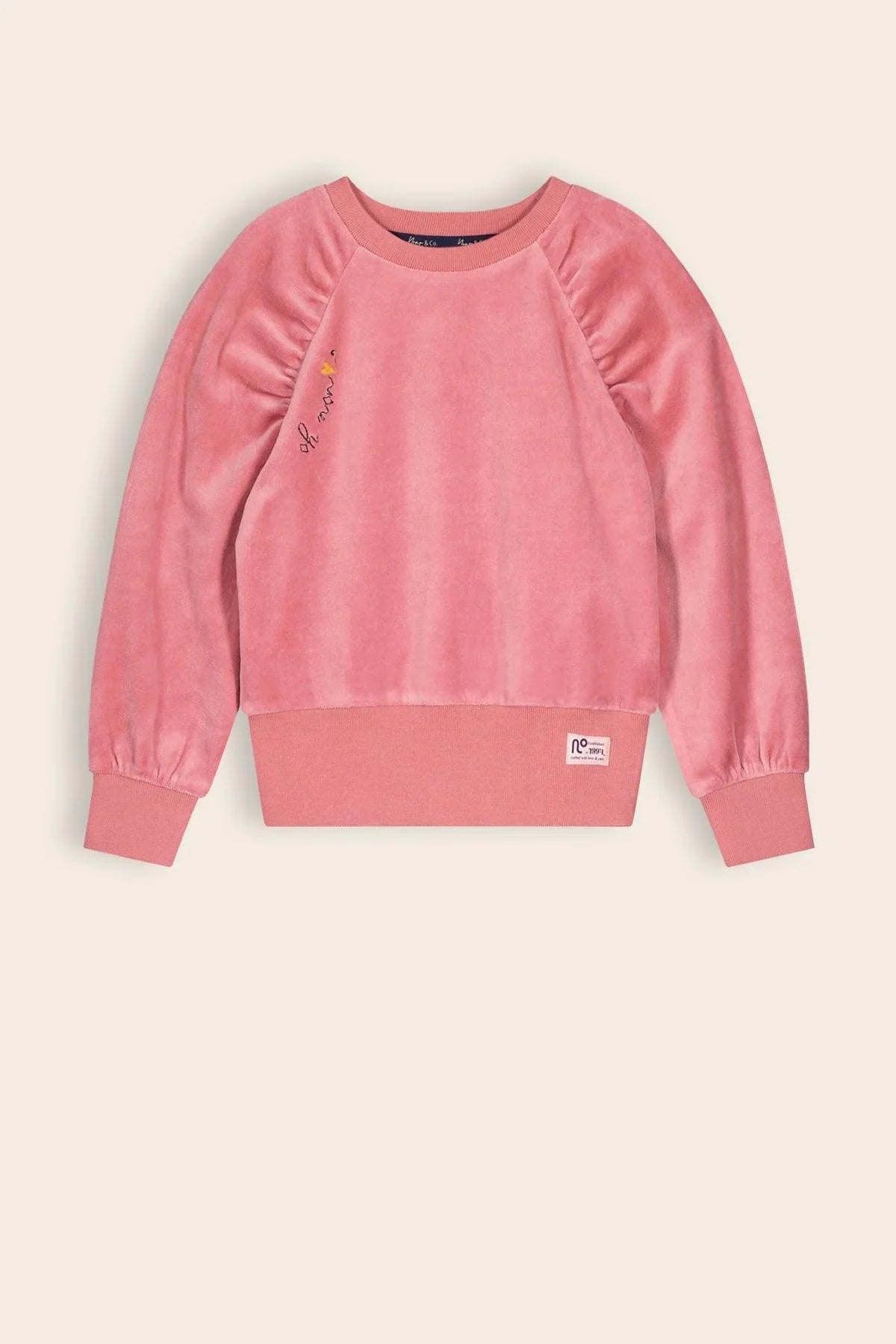 Kayla Raglan Nicky Velours Sweater - NoNo Kidswear