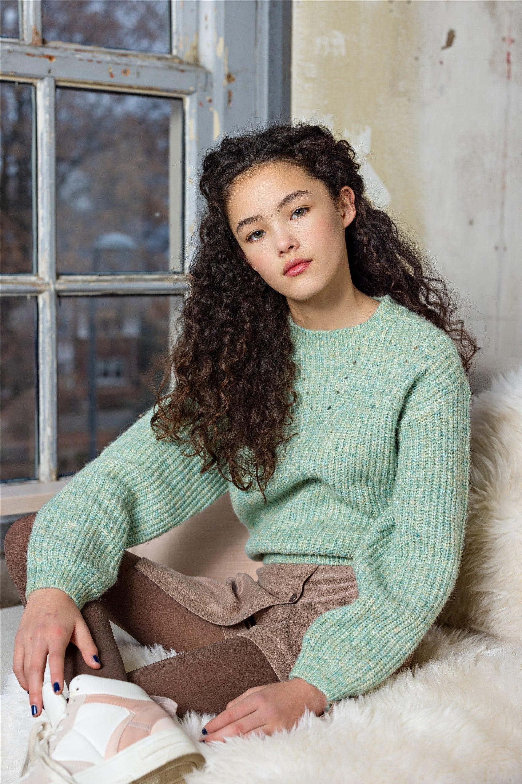 Kesan Gebreide Groen Trui - NoNo Kidswear