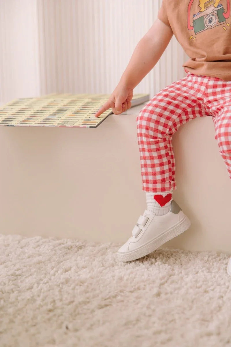 Luka pants red check - The New Chapter Store