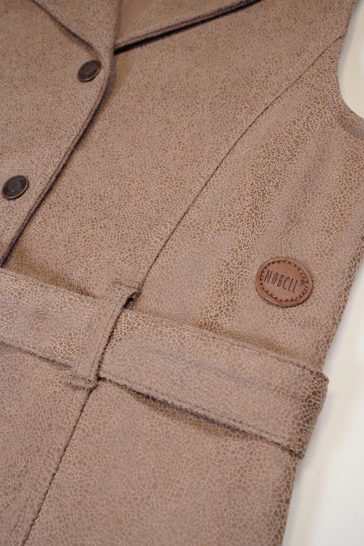 Mae Fake Suede Overgooier Jurk - NoNo Kidswear