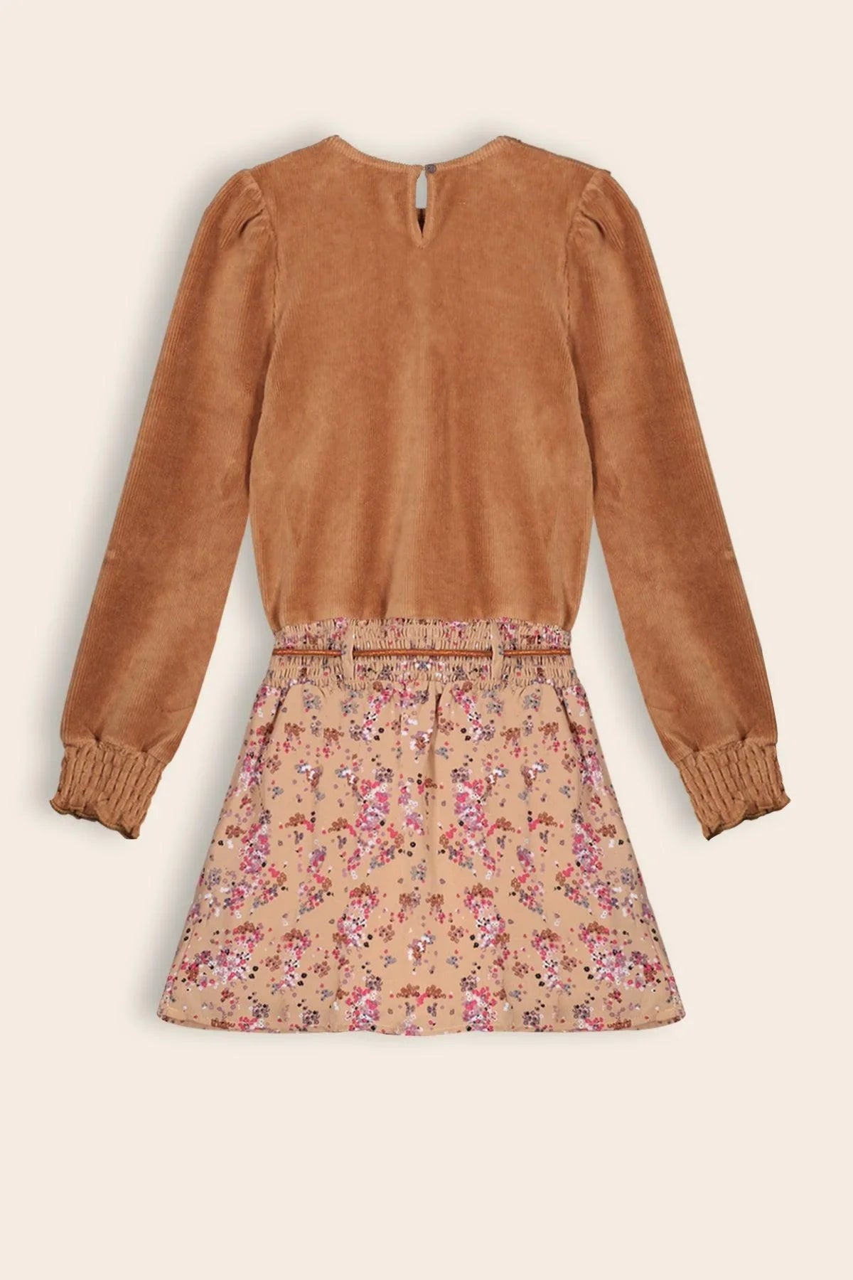 Maika Combi Jurk met Bloemetjes Rok - NoNo Kidswear