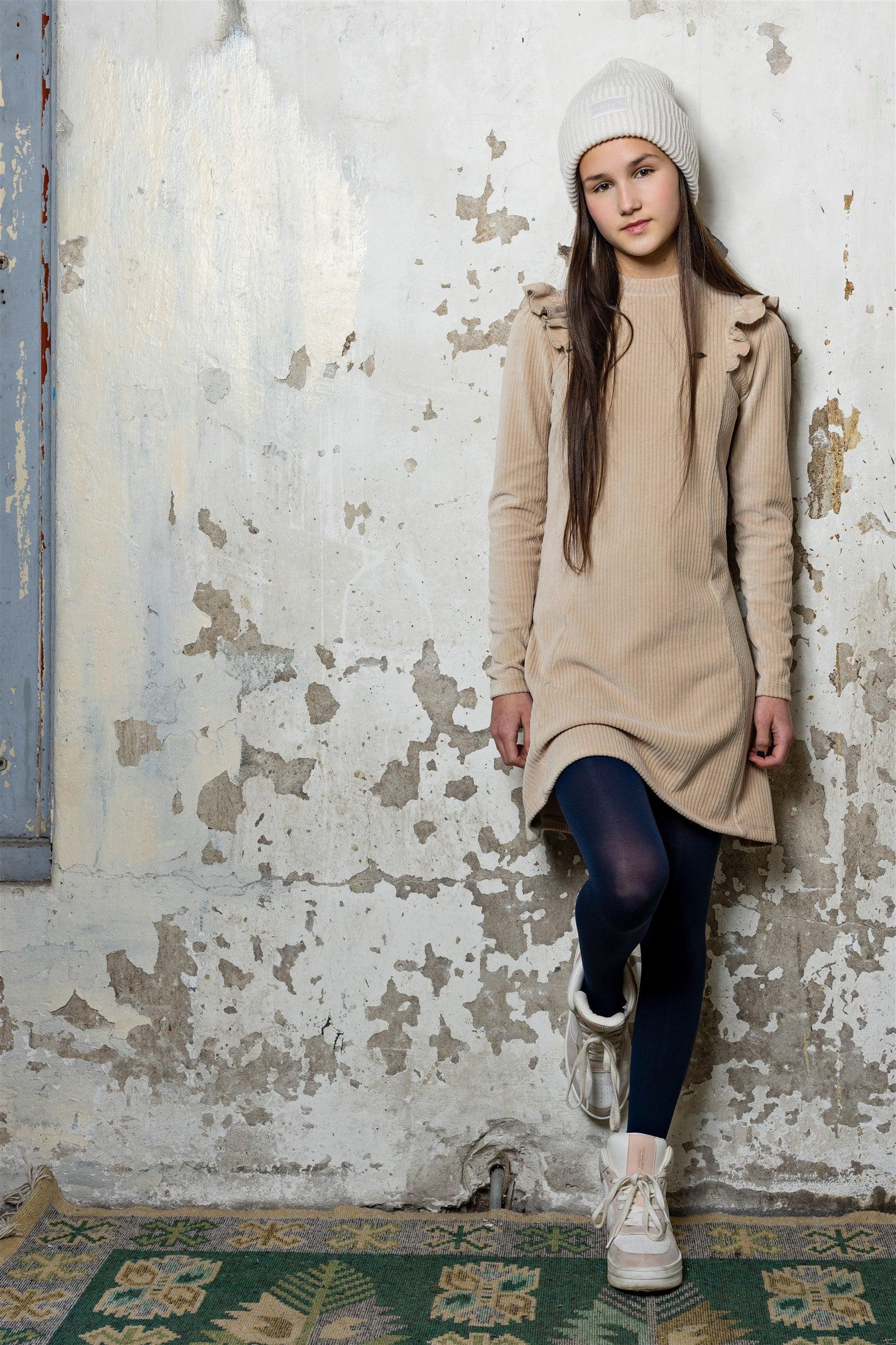 Max Velvet Rib Jersey Skater Jurk - NoNo Kidswear