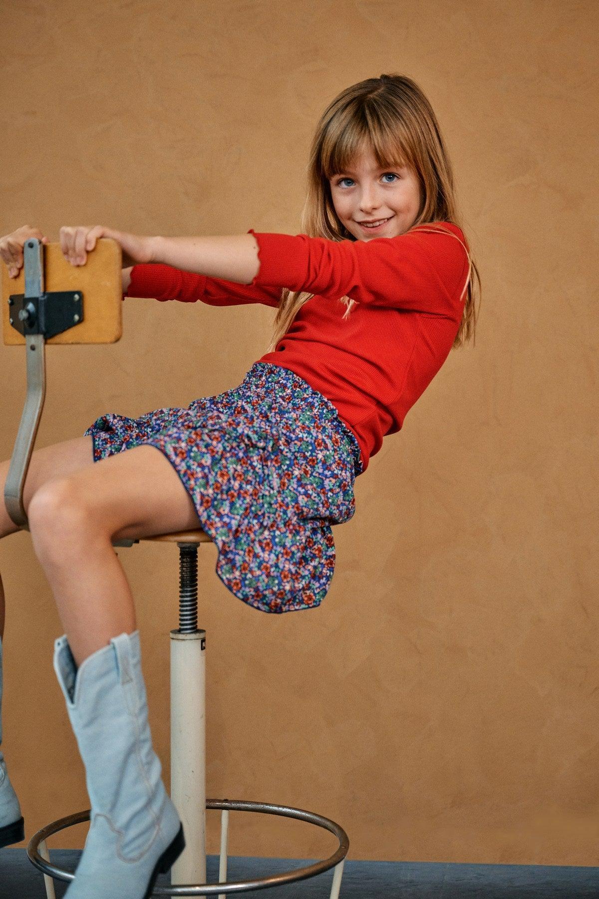 Nadia Gebloemde Rok - NoNo Kidswear