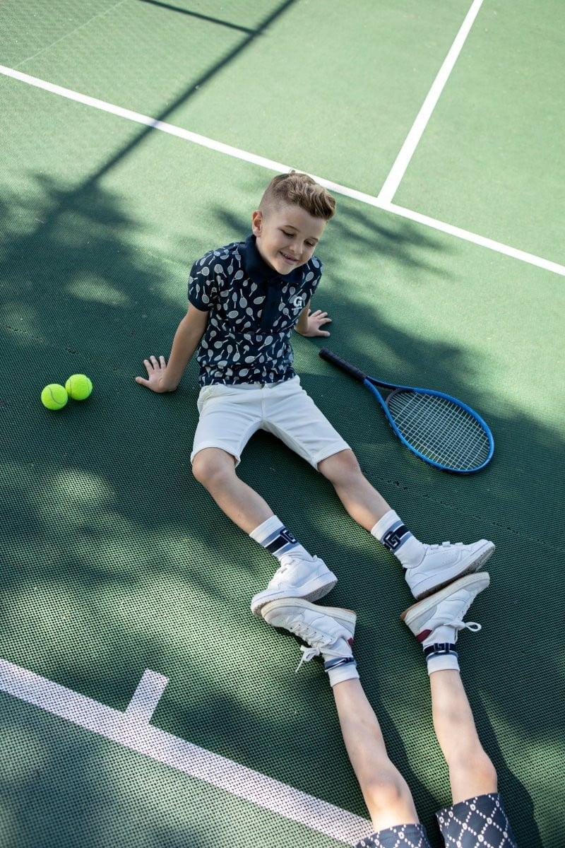 NEILY GARÇON AOP tennis polo - Le Chic Fashion