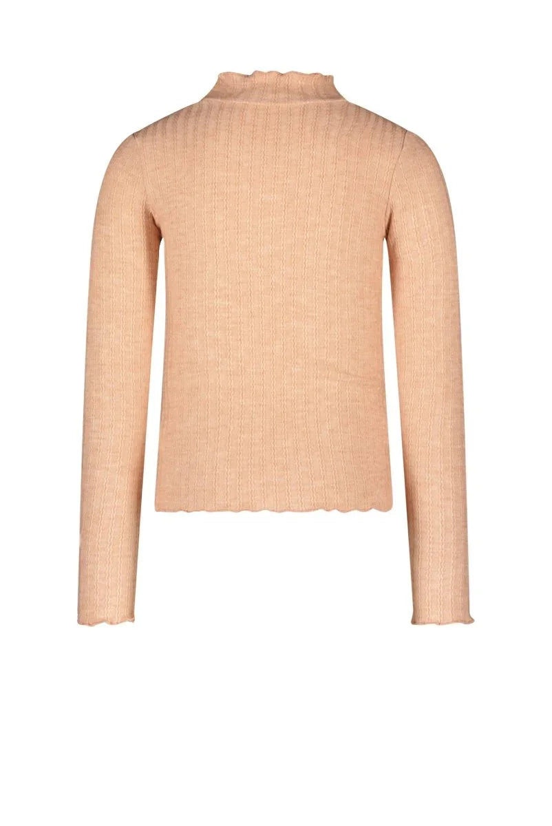 NELIF rib melée longsleeve top - Le Chic Fashion