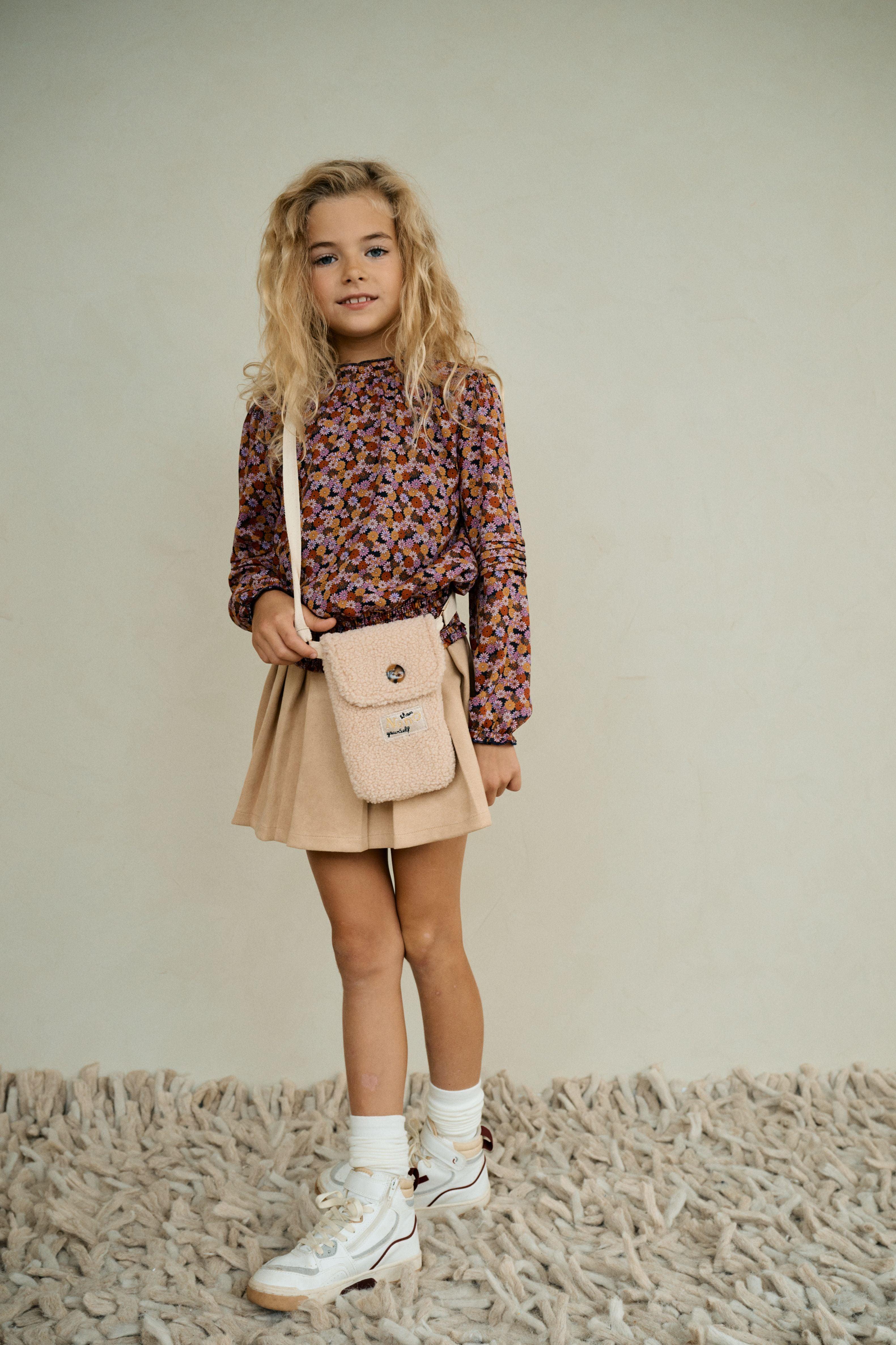 Nella Suede Geplooide Broekrok met Riem - NoNo Kidswear