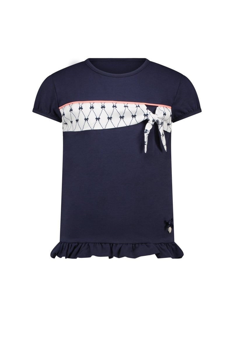 NOMSA AOP-bow at chest T-shirt - Le Chic Fashion