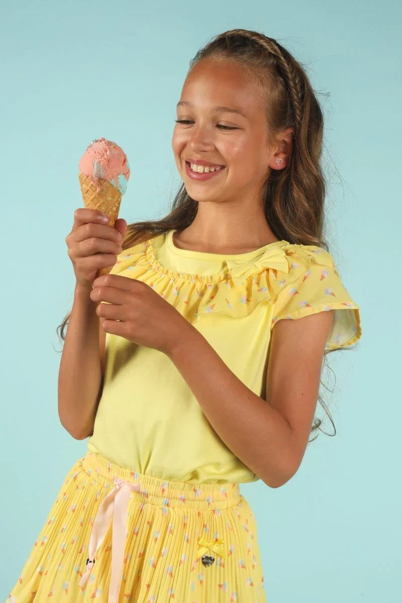 NOMSALA lace ruffle T-shirt - Le Chic Fashion