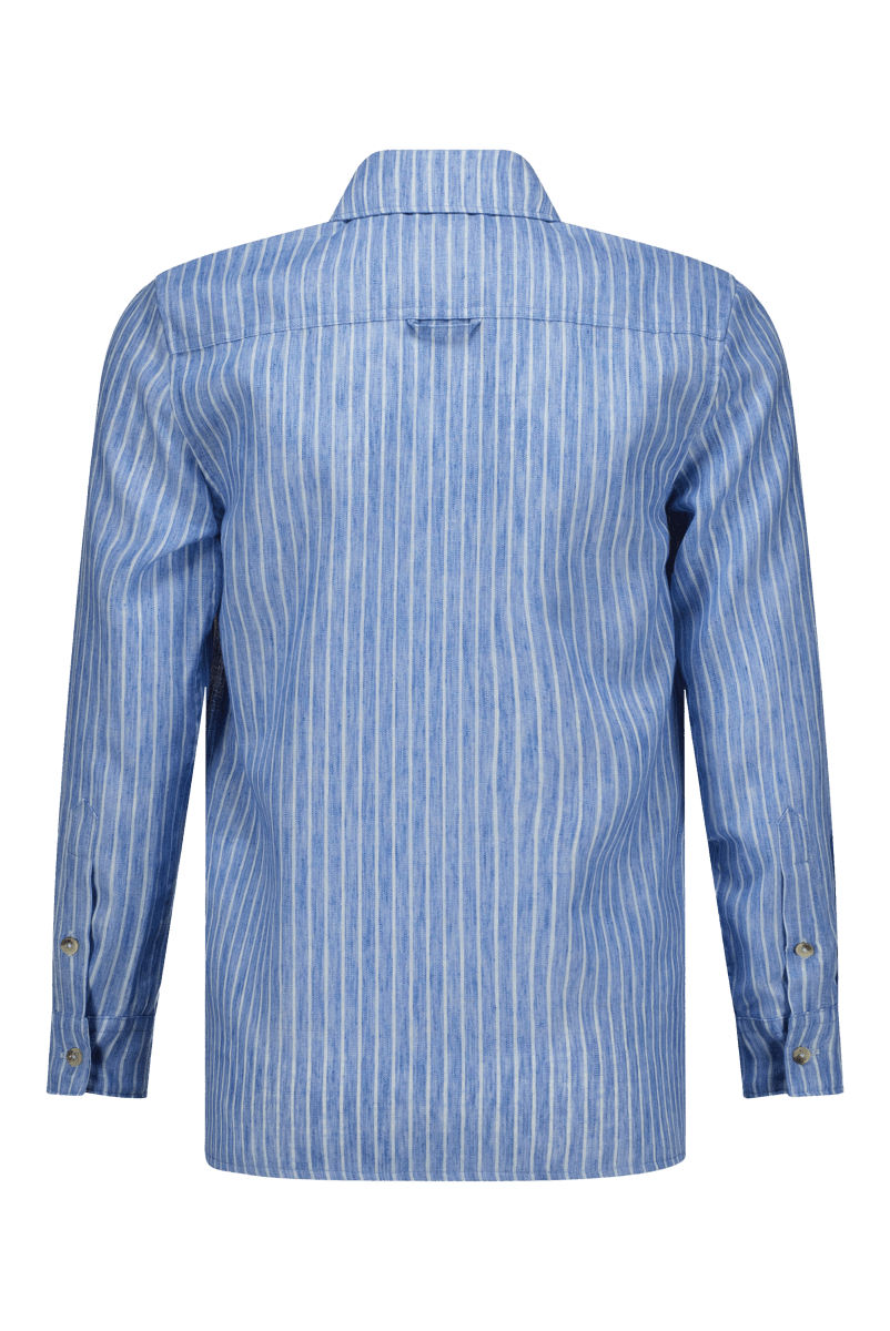 Otto overhemd blauw linnen -Blouses - Red+Blu